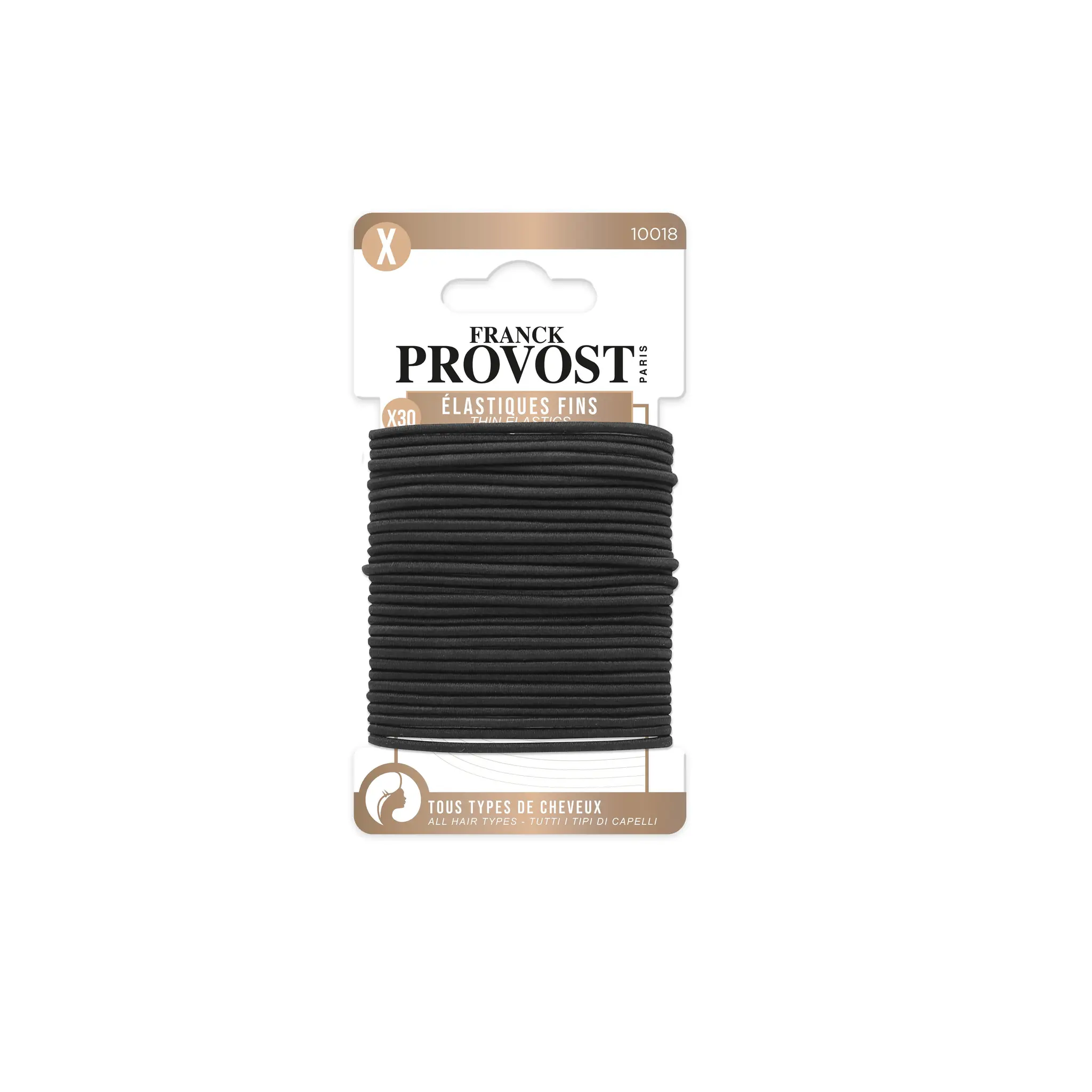 FRANCK PROVOST Élastiques cheveux fins noirs