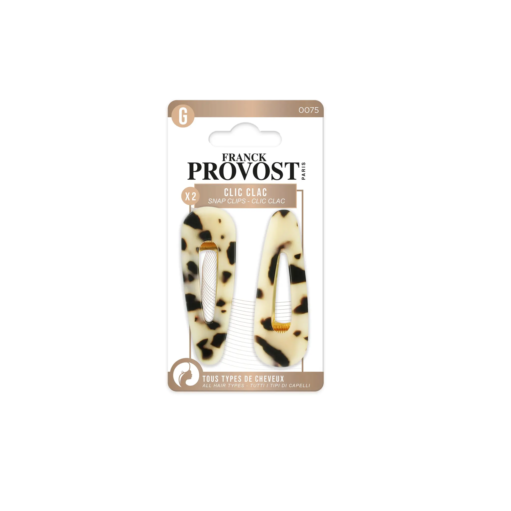 FRANCK PROVOST Barrettes cheveux clic clac