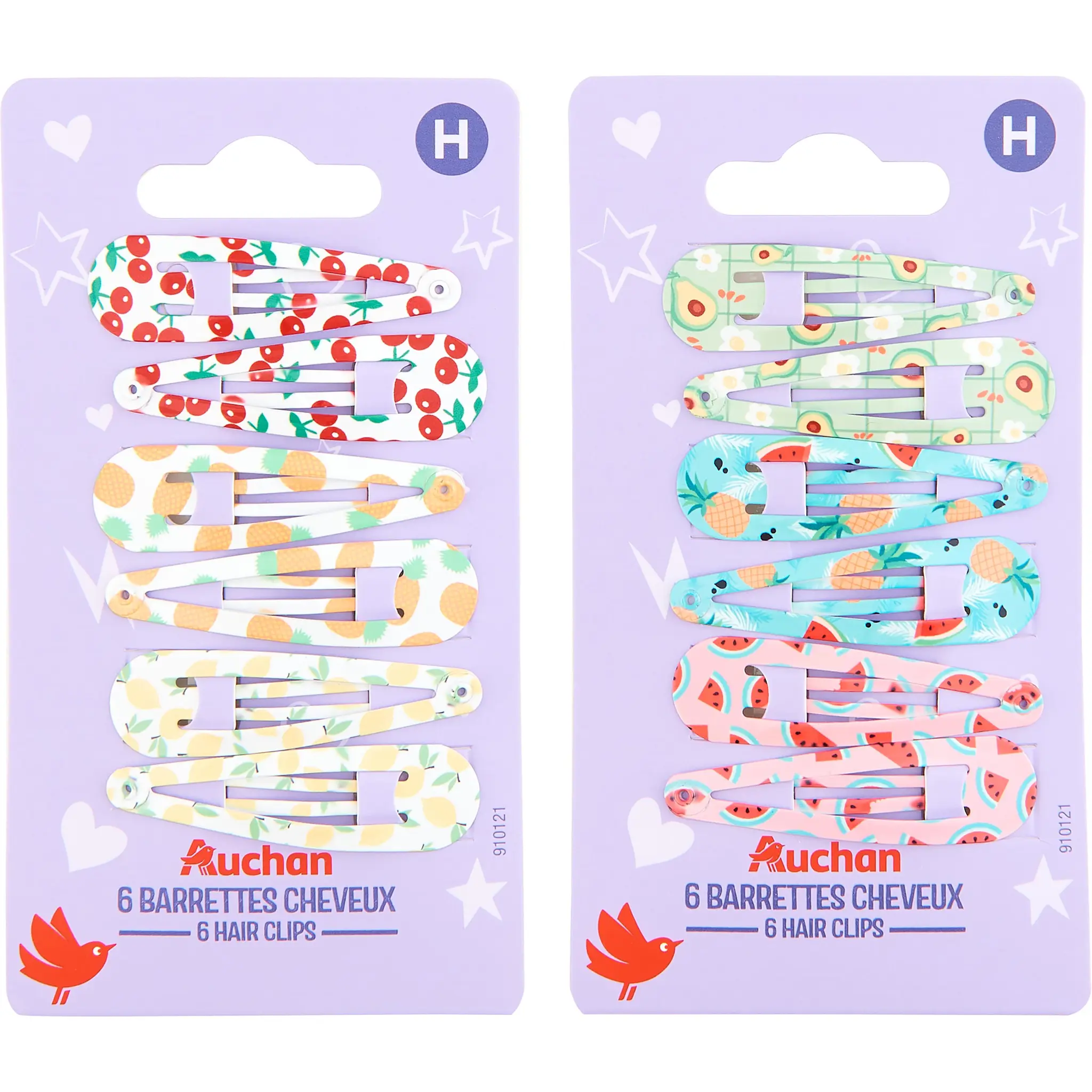 AUCHAN Barrettes cheveux enfant