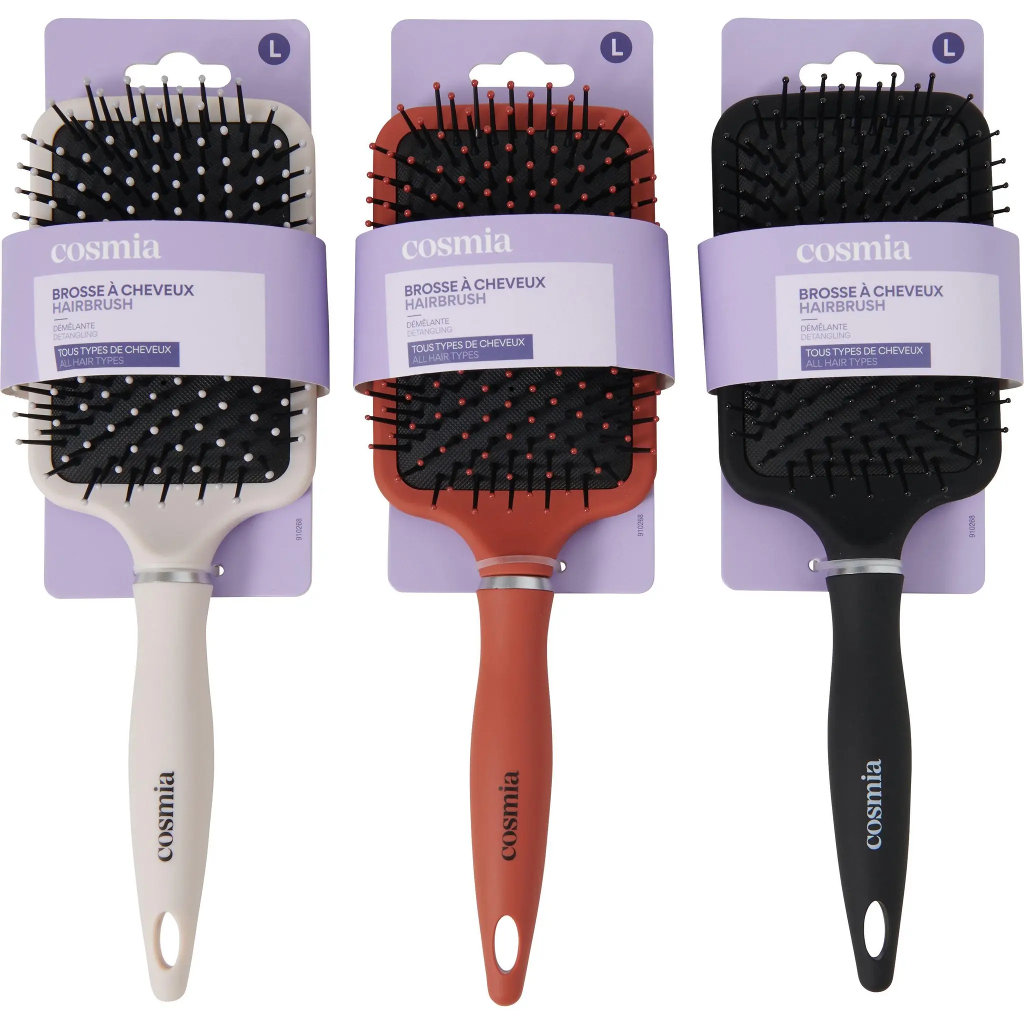 COSMIA Brosse à cheveux démêle et lisse pour tous types de cheveux