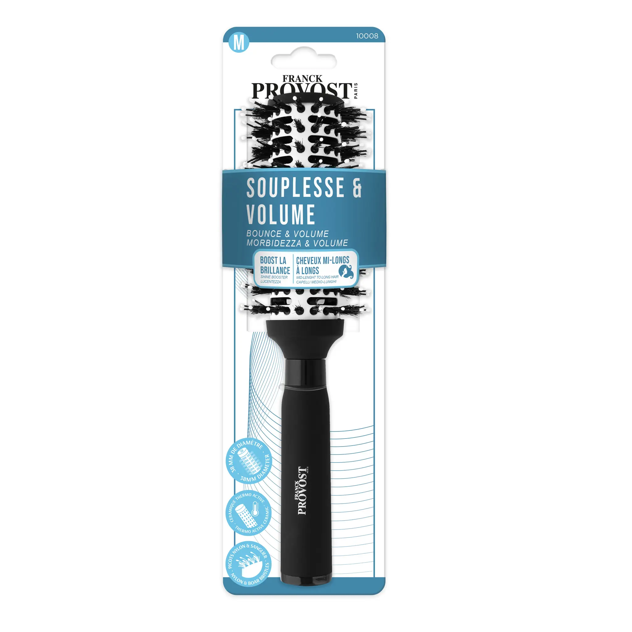 FRANCK PROVOST Brosse brushing picots mixtes cheveux mi-longs à longs