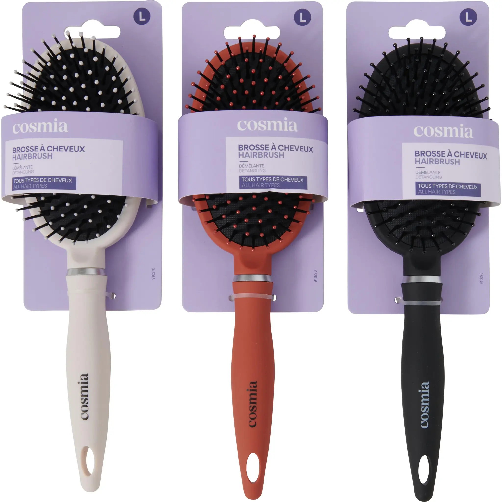 COSMIA Brosse à cheveux démêle et lisse pour tous types de cheveux