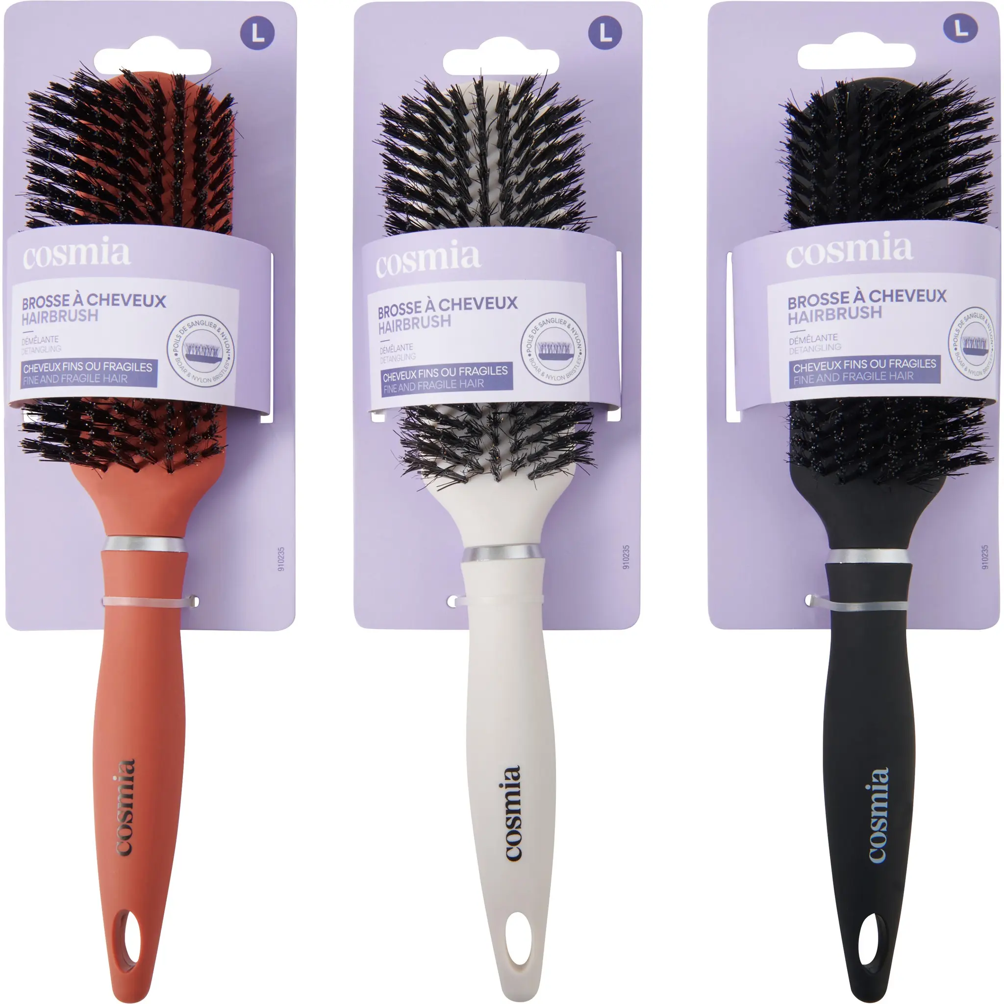 COSMIA Brosse à cheveux démêle et lisse pour tous types de cheveux