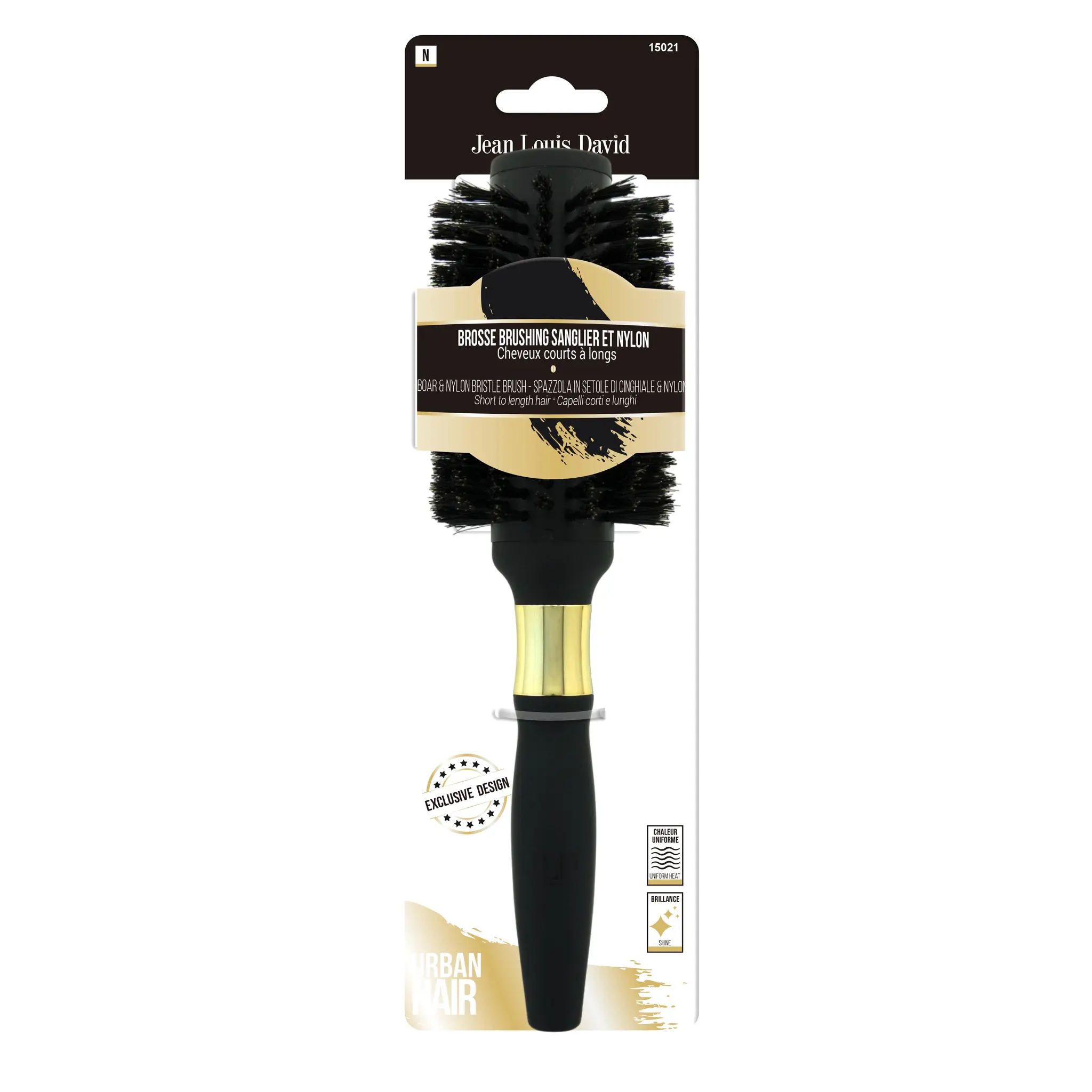JEAN LOUIS DAVID Brosse brushing sanglier & nylon cheveux courts à longs