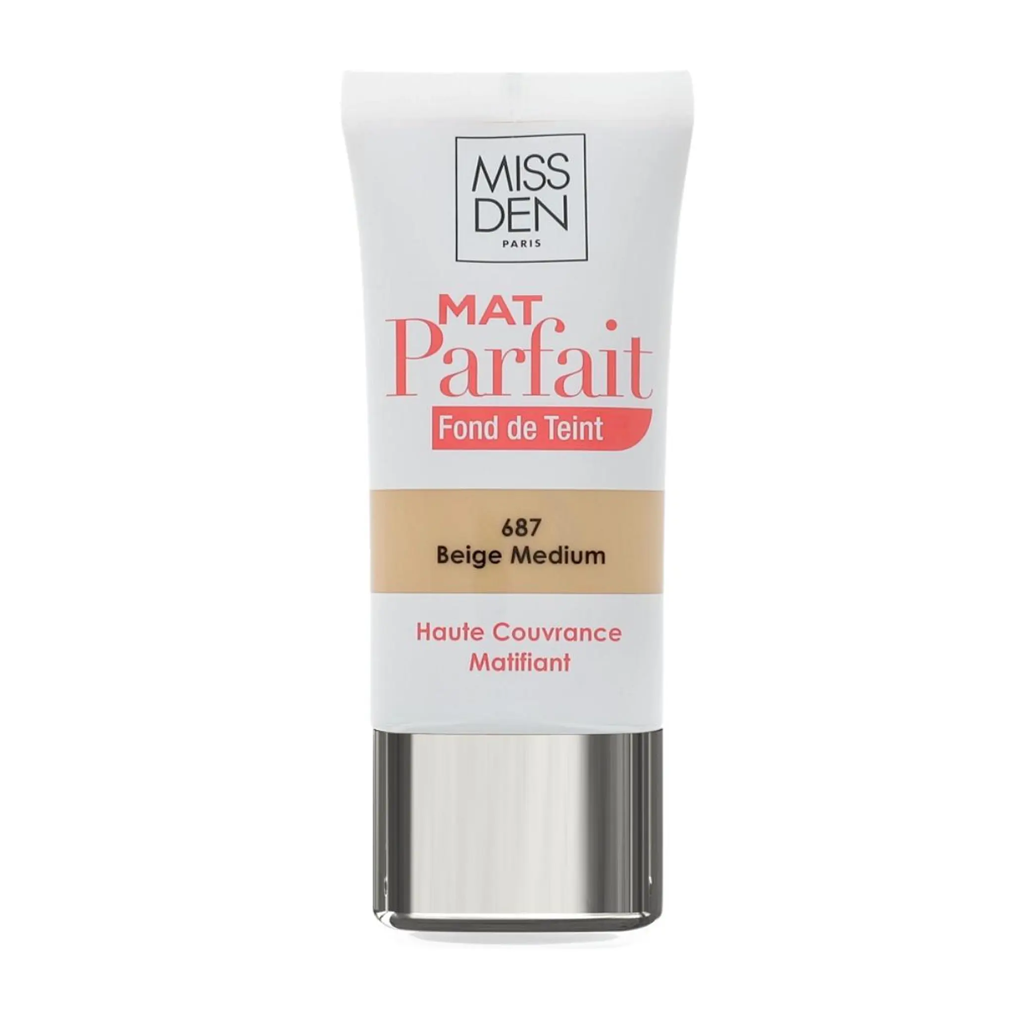 MISS DEN Mat Parfait Font de teint liquide 687 beige médium