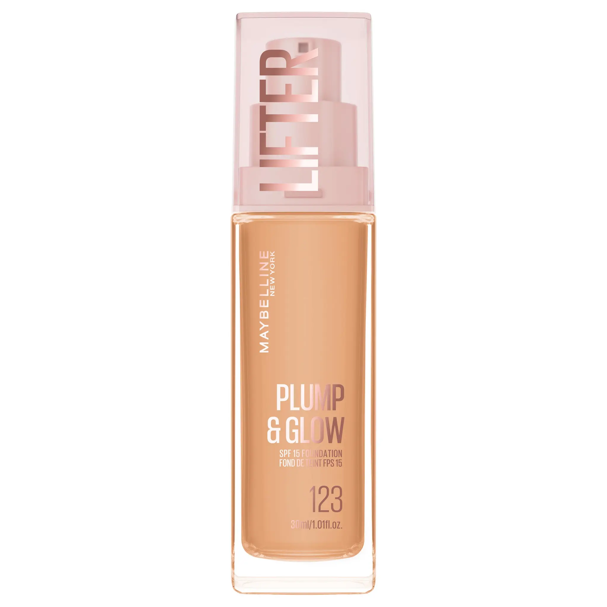 MAYBELLINE Lifter Plump&Glow Fond de teint liquide FPS15 123