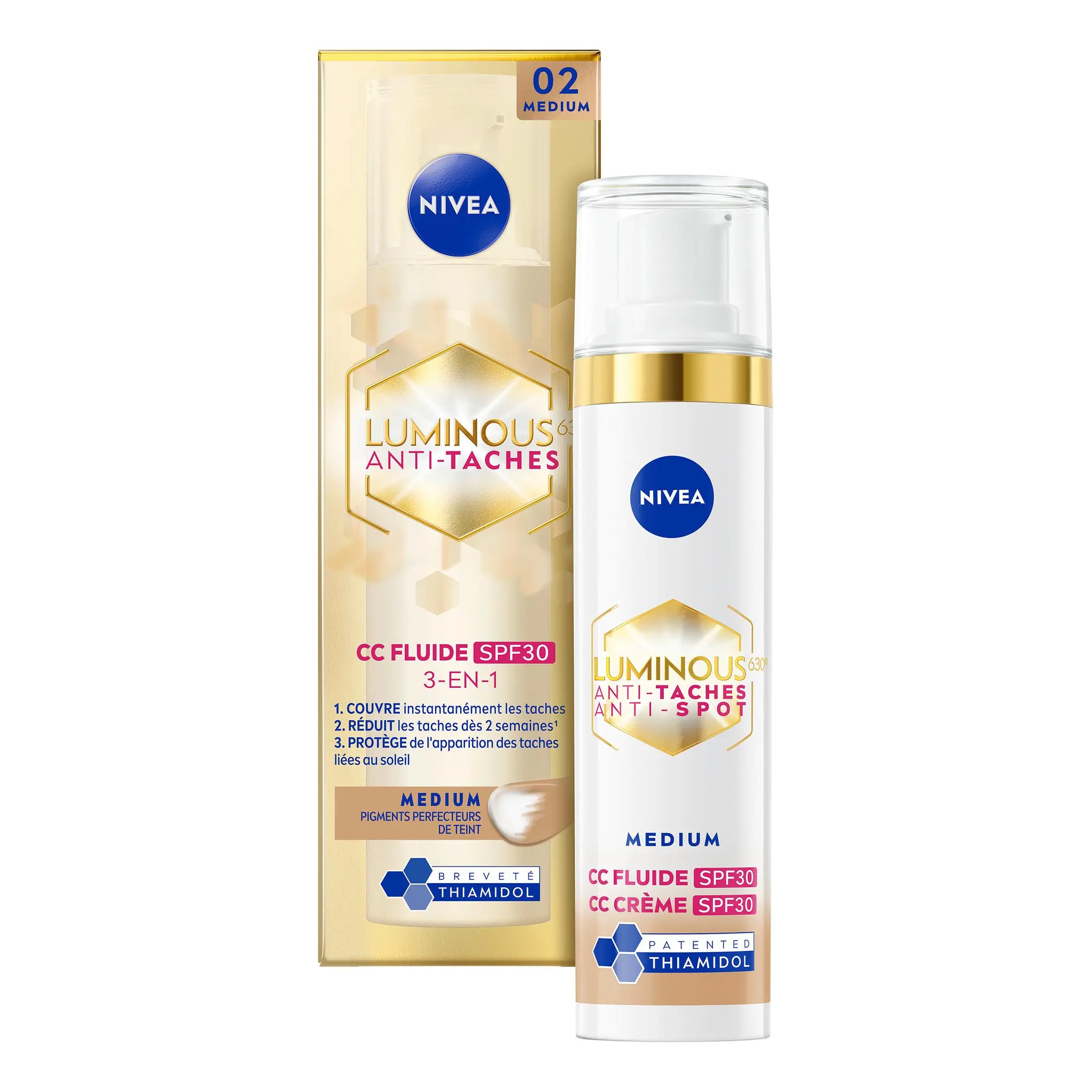 NIVEA Luminous 630 CC crème fluide anti-tâches FPS 30 teinte medium