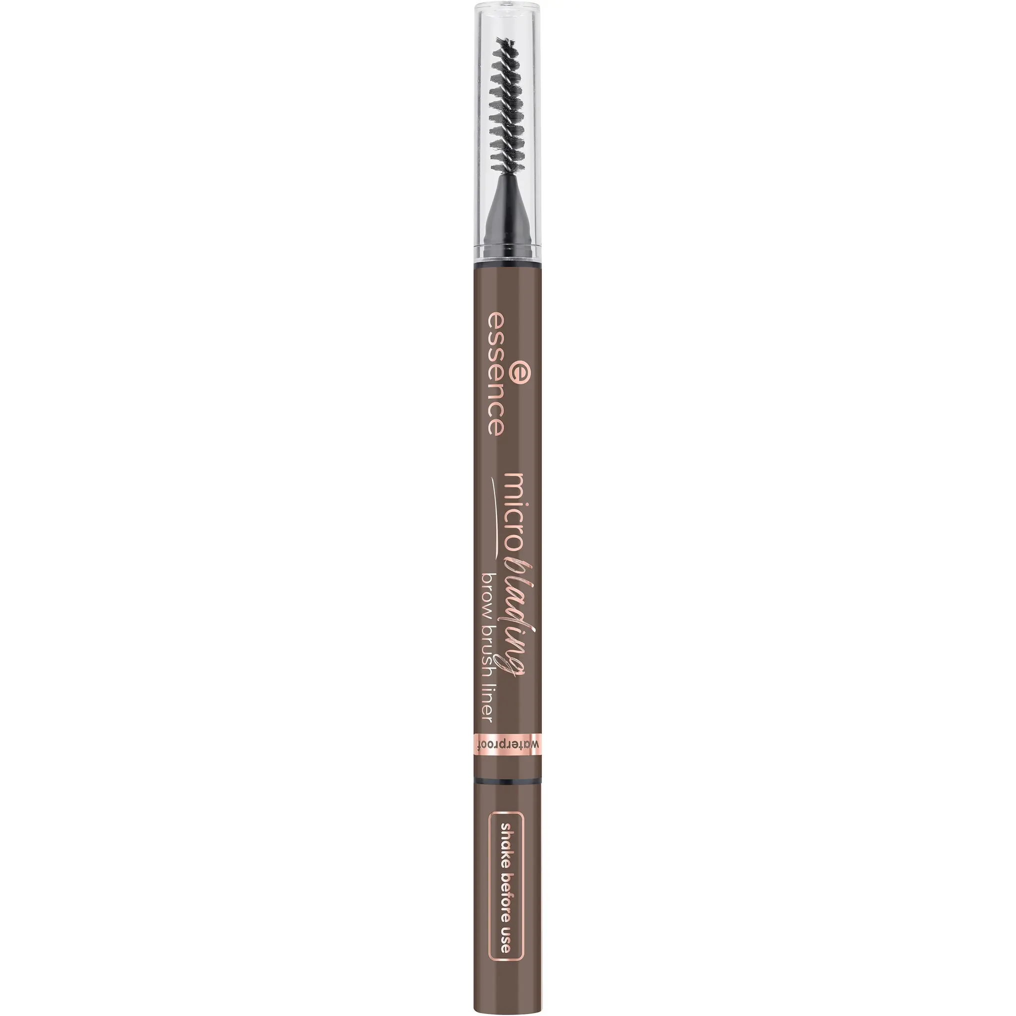 ESSENCE Microblading Brow brush liner pinceau liner et brosse à sourcils 04 dark brown
