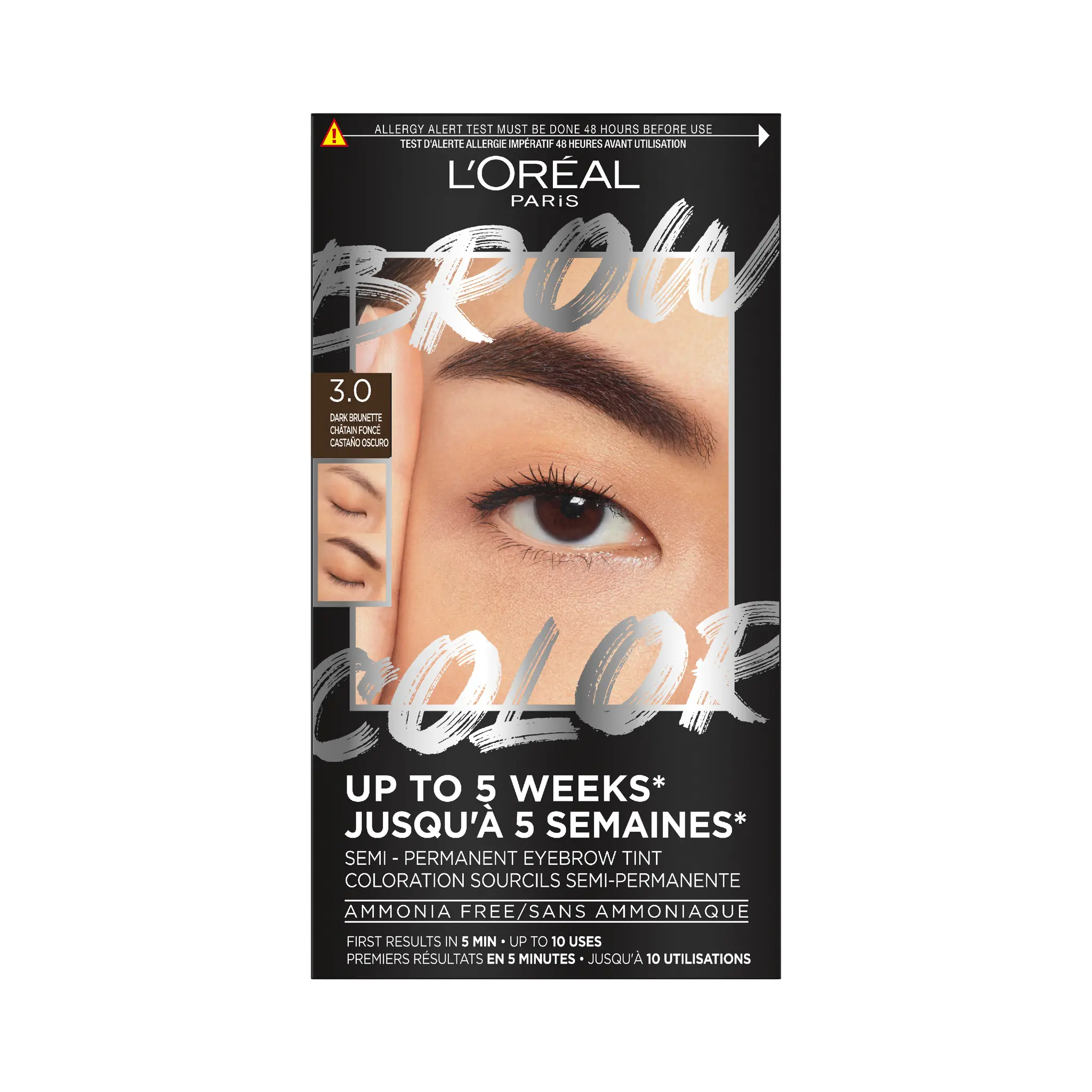 L'OREAL Brow color coloration sourcils semi-permanente 3.0 châtain foncé