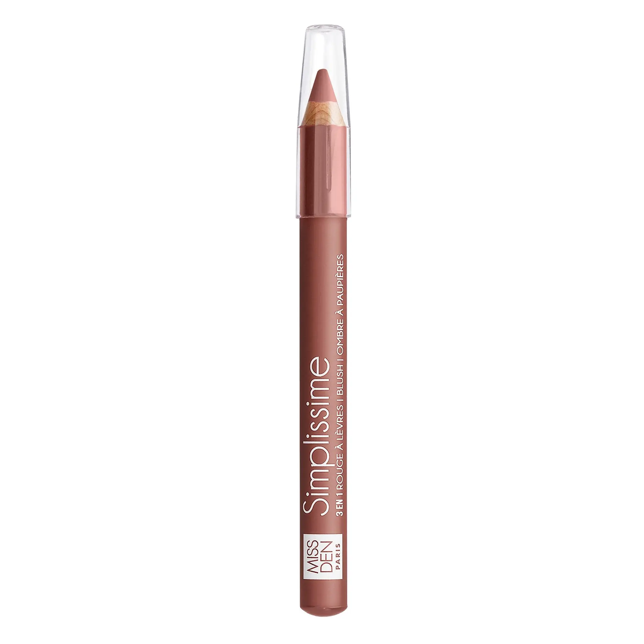 MISS DEN Simplissime Crayon 3 en 1 lèvres, blush, ombre à paupières 735 bois de rose