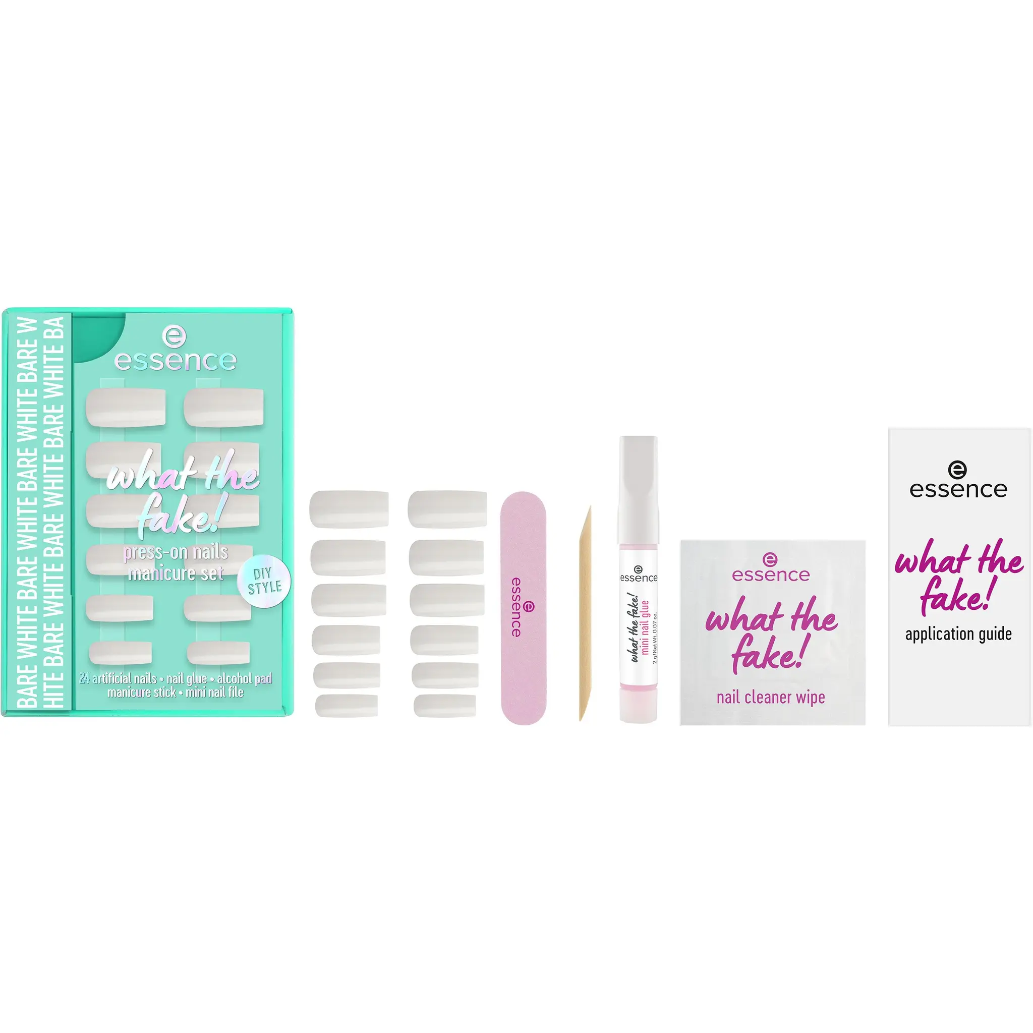 ESSENCE What The Fake Faux ongles kit manucure 04 bare white