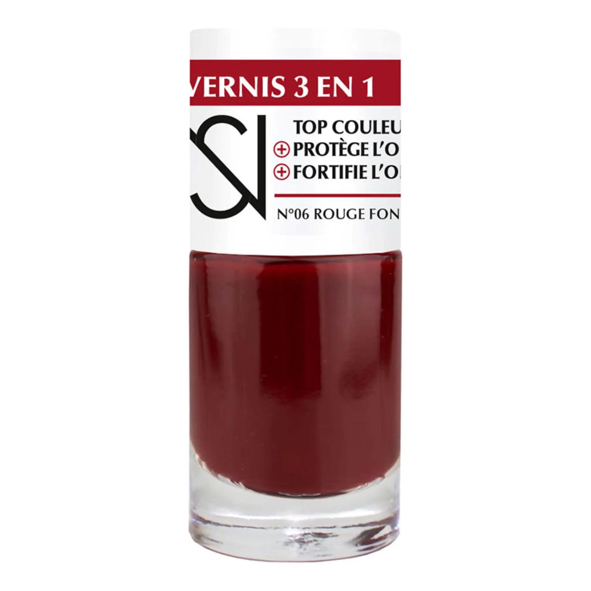 NS Vernis à ongles 3 en 1 06 rouge foncé