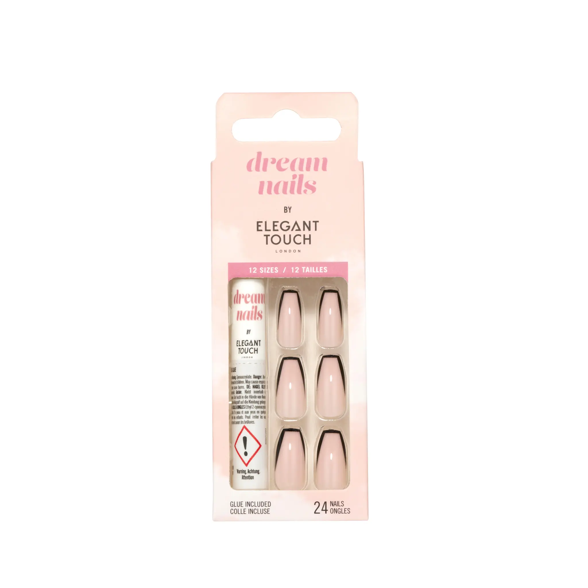 ELEGANT TOUCH Dream Nails Faux ongles black french