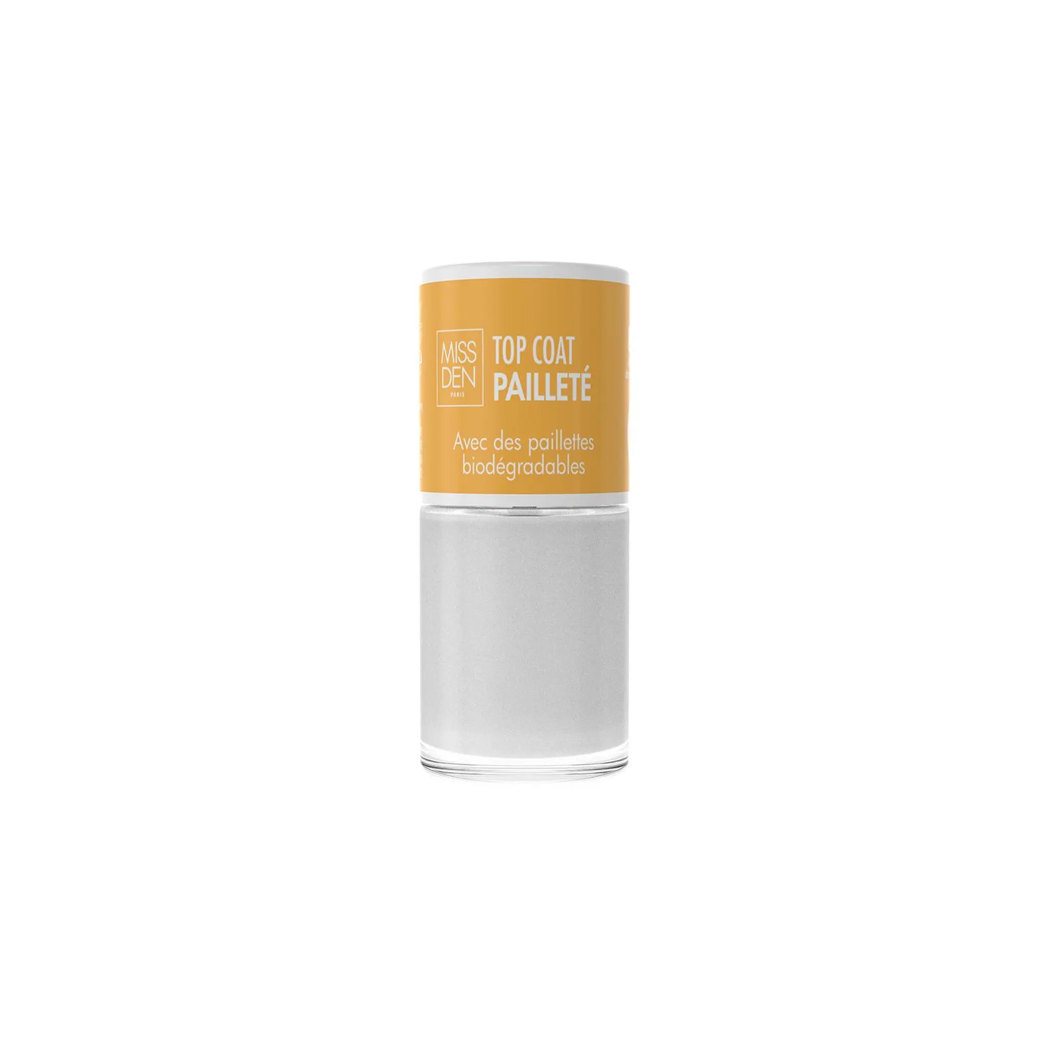 MISS DEN Vernis à ongles top coat pailleté
