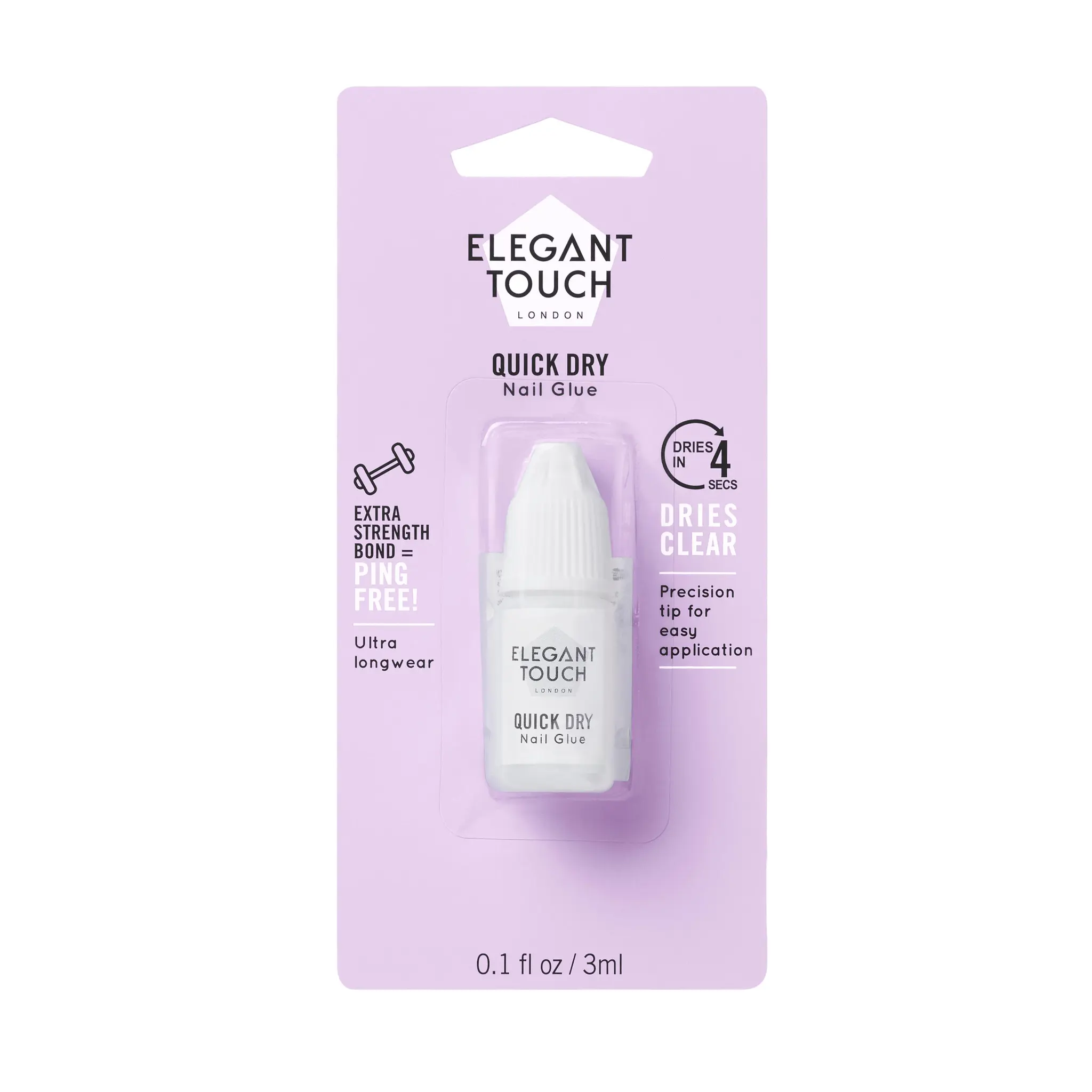 ELEGANT TOUCH Colle pour faux ongles quick dry