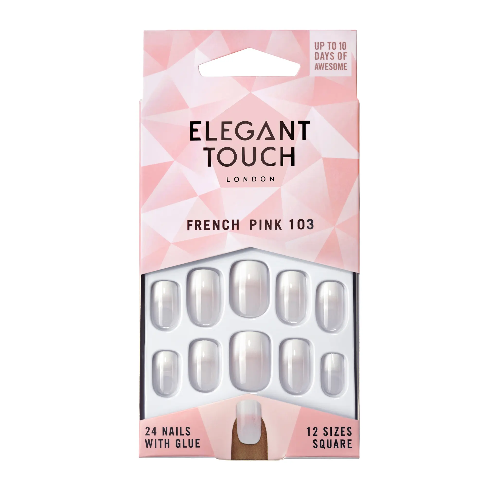 ELEGANT TOUCH Faux ongles 103 French pink