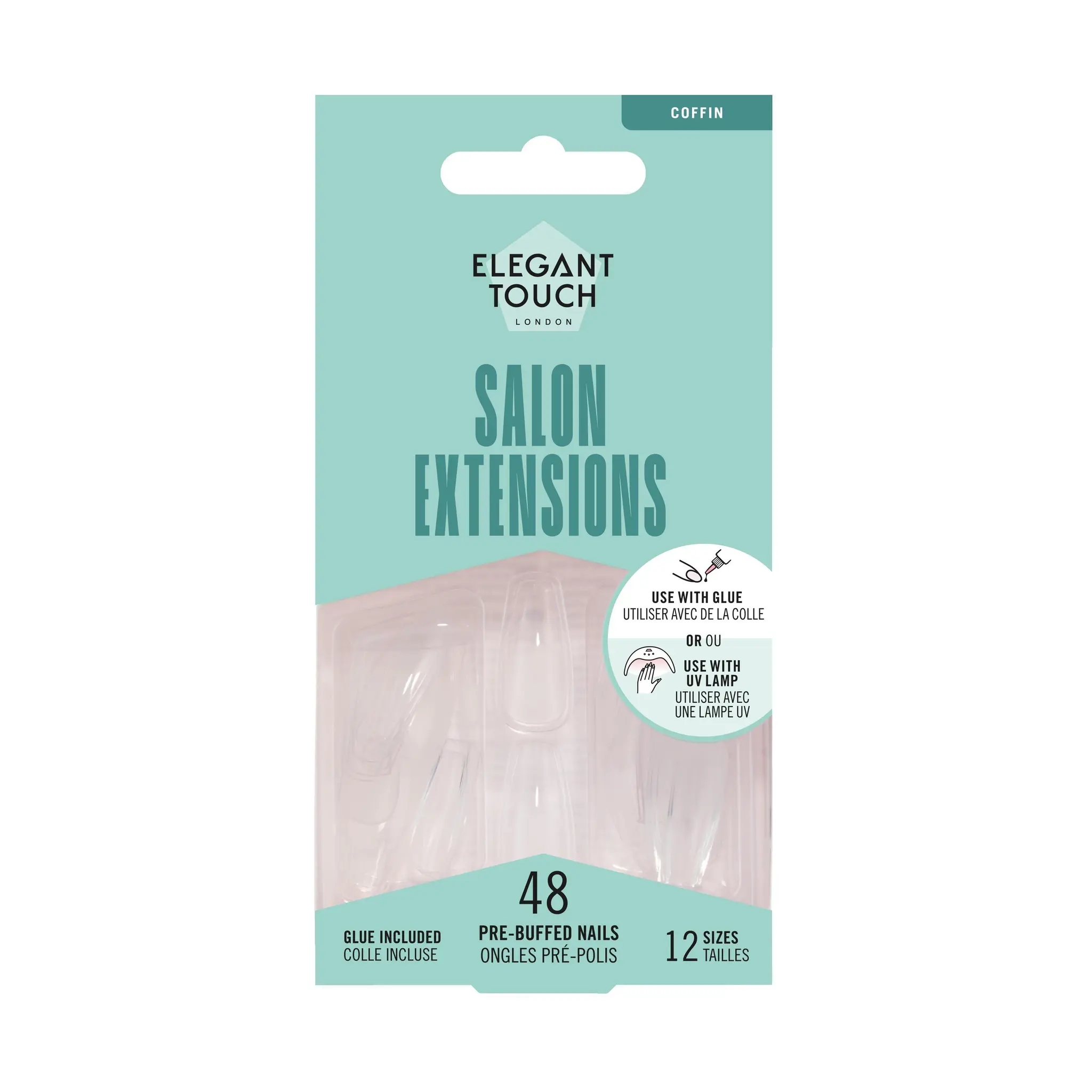 ELEGANT TOUCH Salon Extensions Faux ongles coffin
