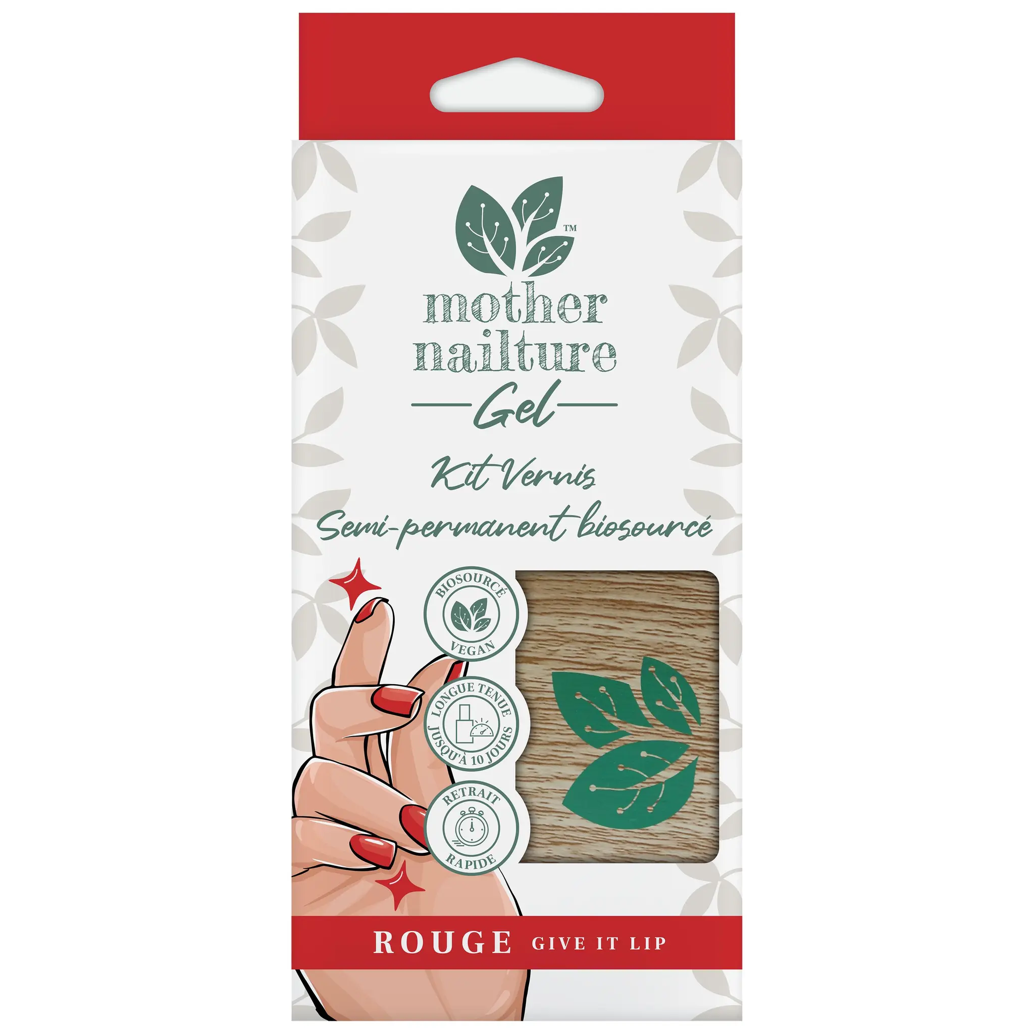 MOTHER NAILTURE GEL Kit vernis à ongles semi permanent rouge give it lip