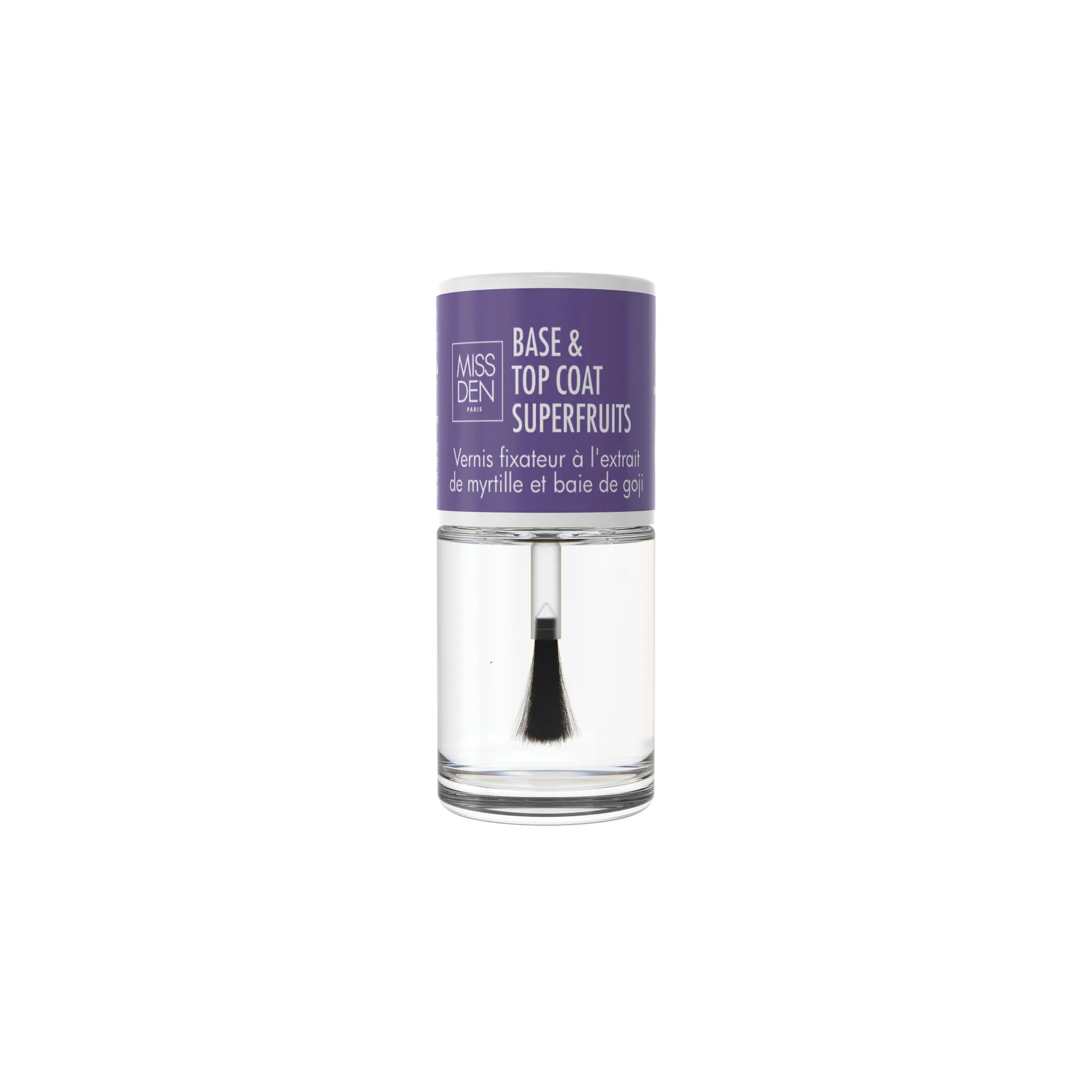MISS DEN Vernis à ongles base et top coat superfruits