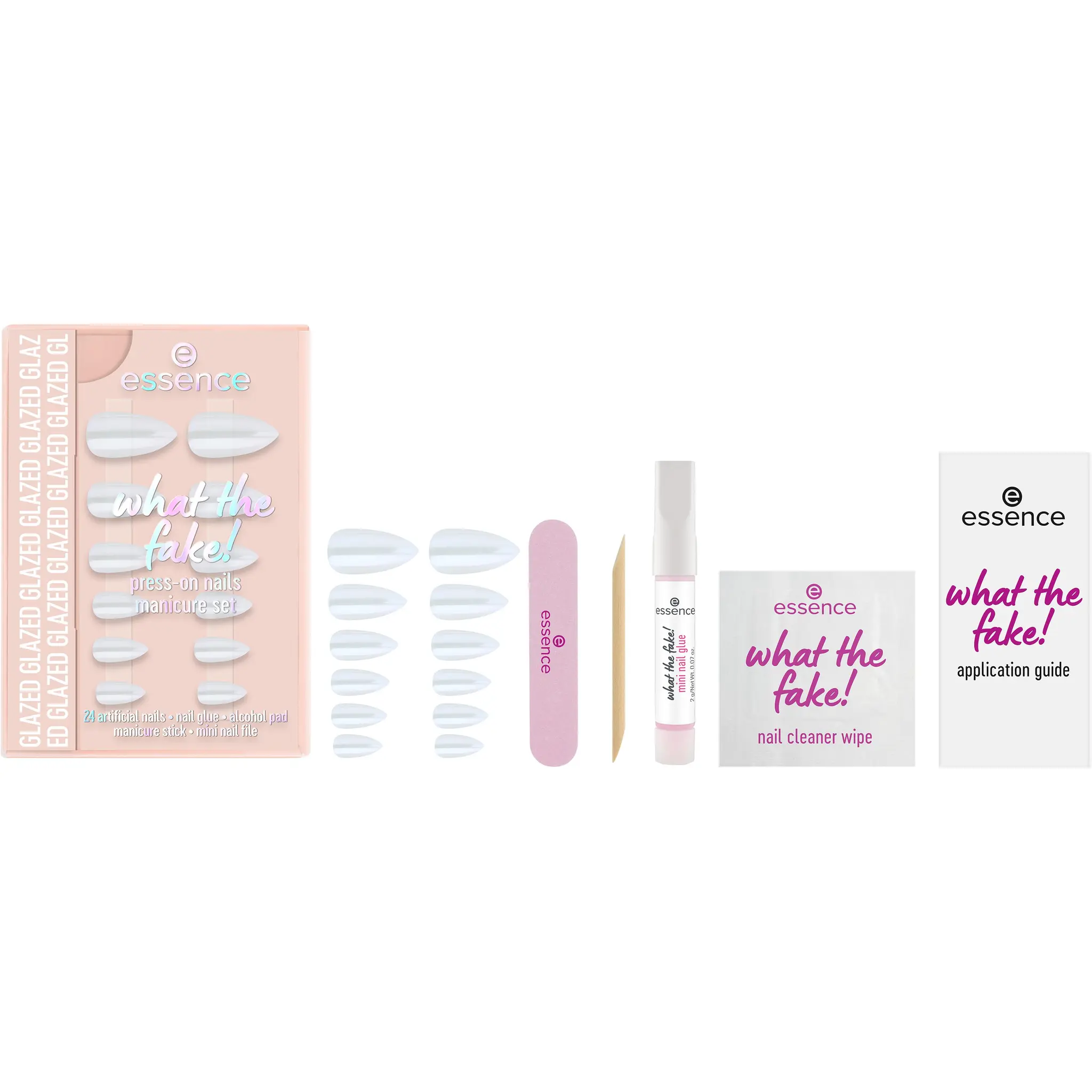 ESSENCE What The Fake Faux ongles kit manucure 01 glazed