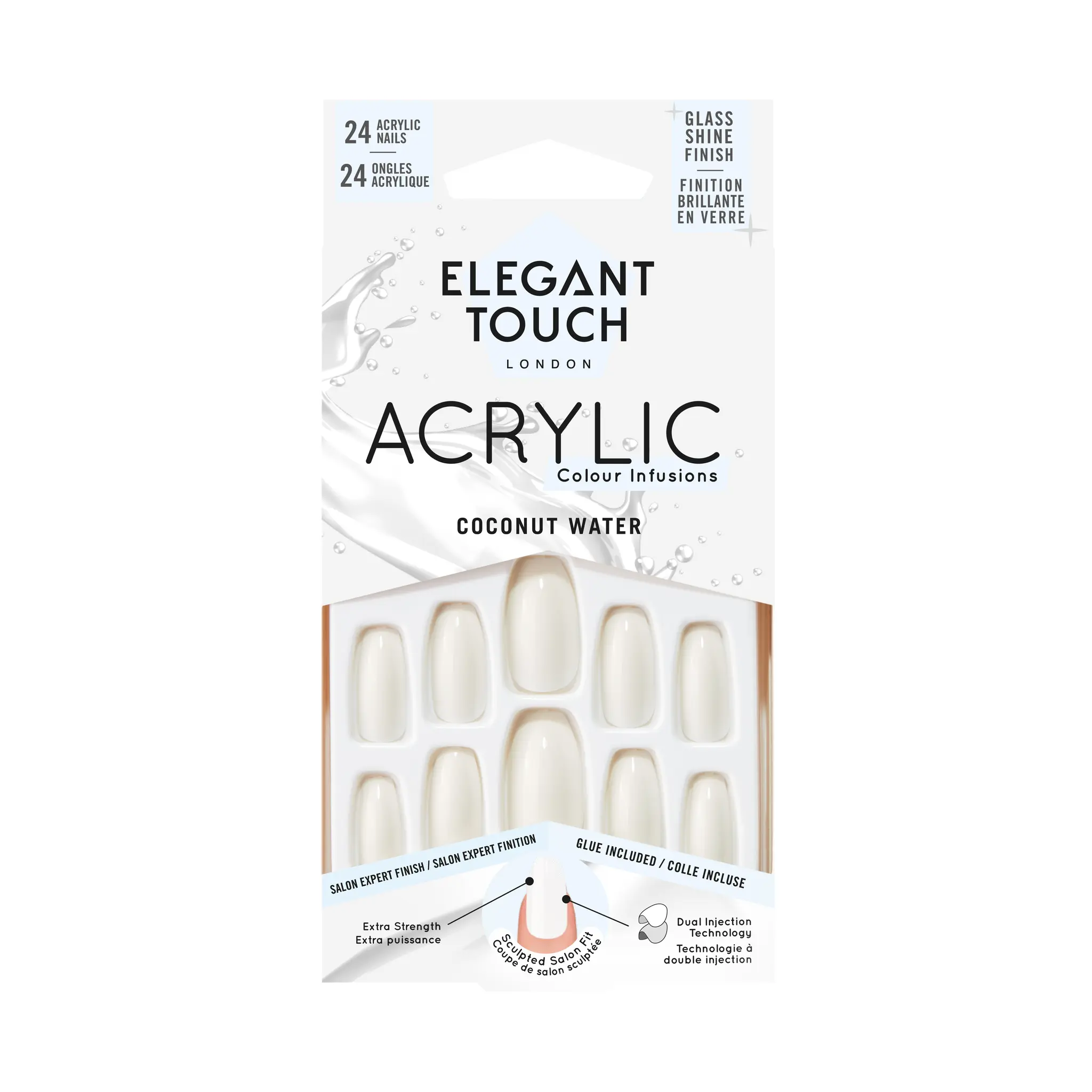 ELEGANT TOUCH Faux ongles acrylic coconut water