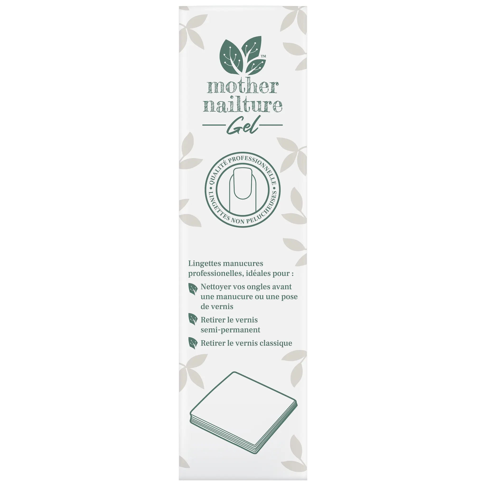 MOTHER NAILTURE GEL Lingettes manucures professionnelles
