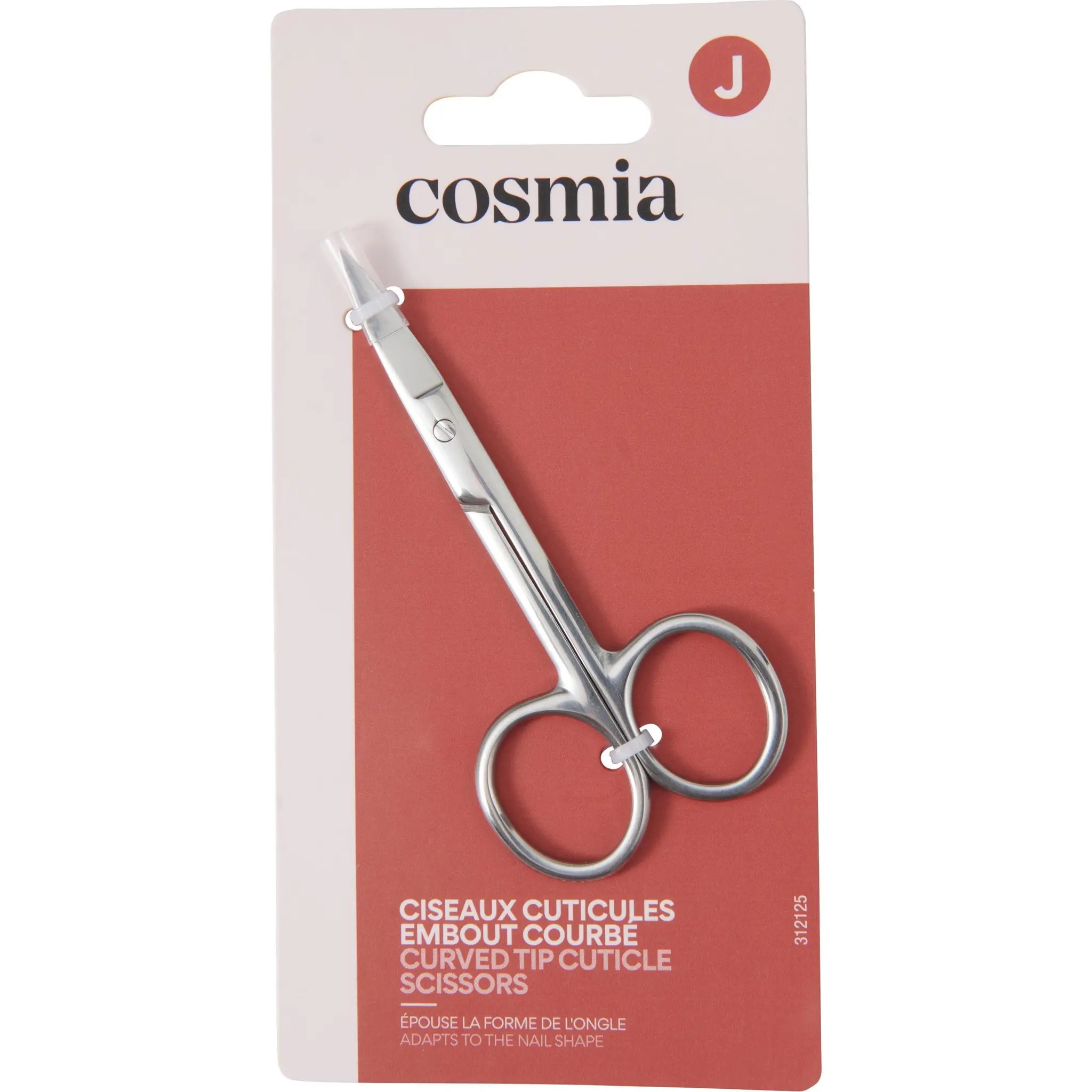 COSMIA Ciseaux cuticules embout courbé