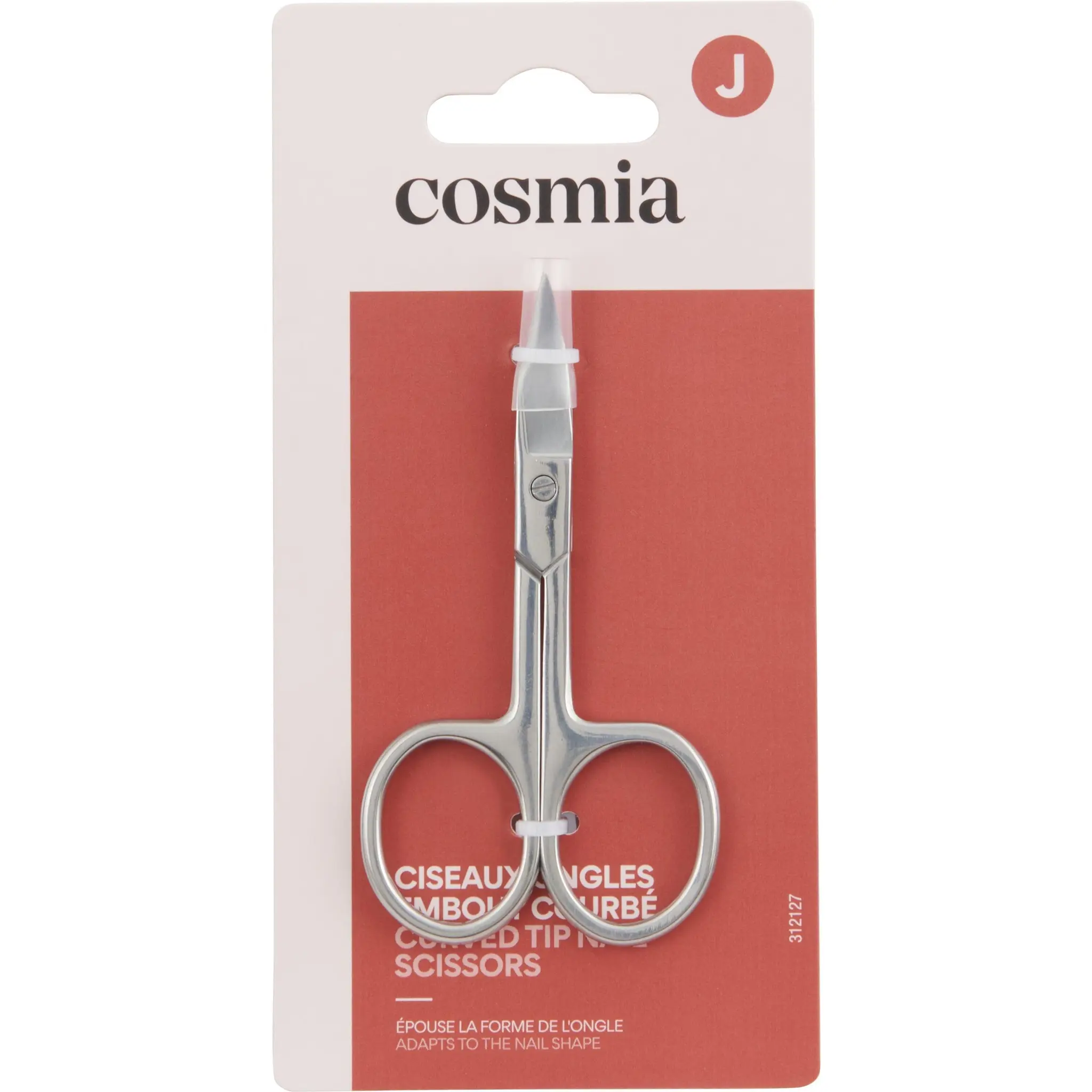 COSMIA Ciseaux à ongles embout courbé