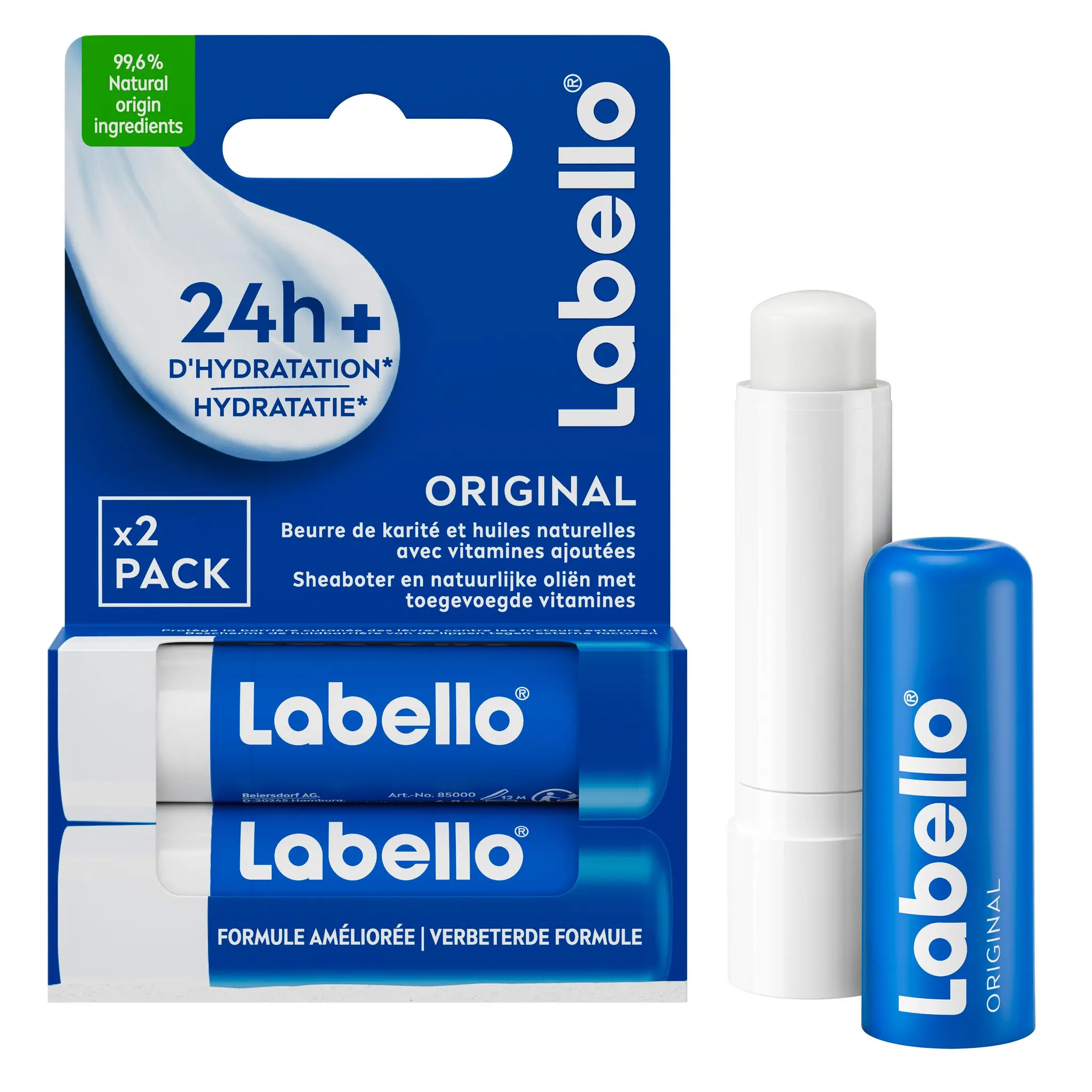 LABELLO Stick soin des lèvres beurre de karité et huiles naturelles