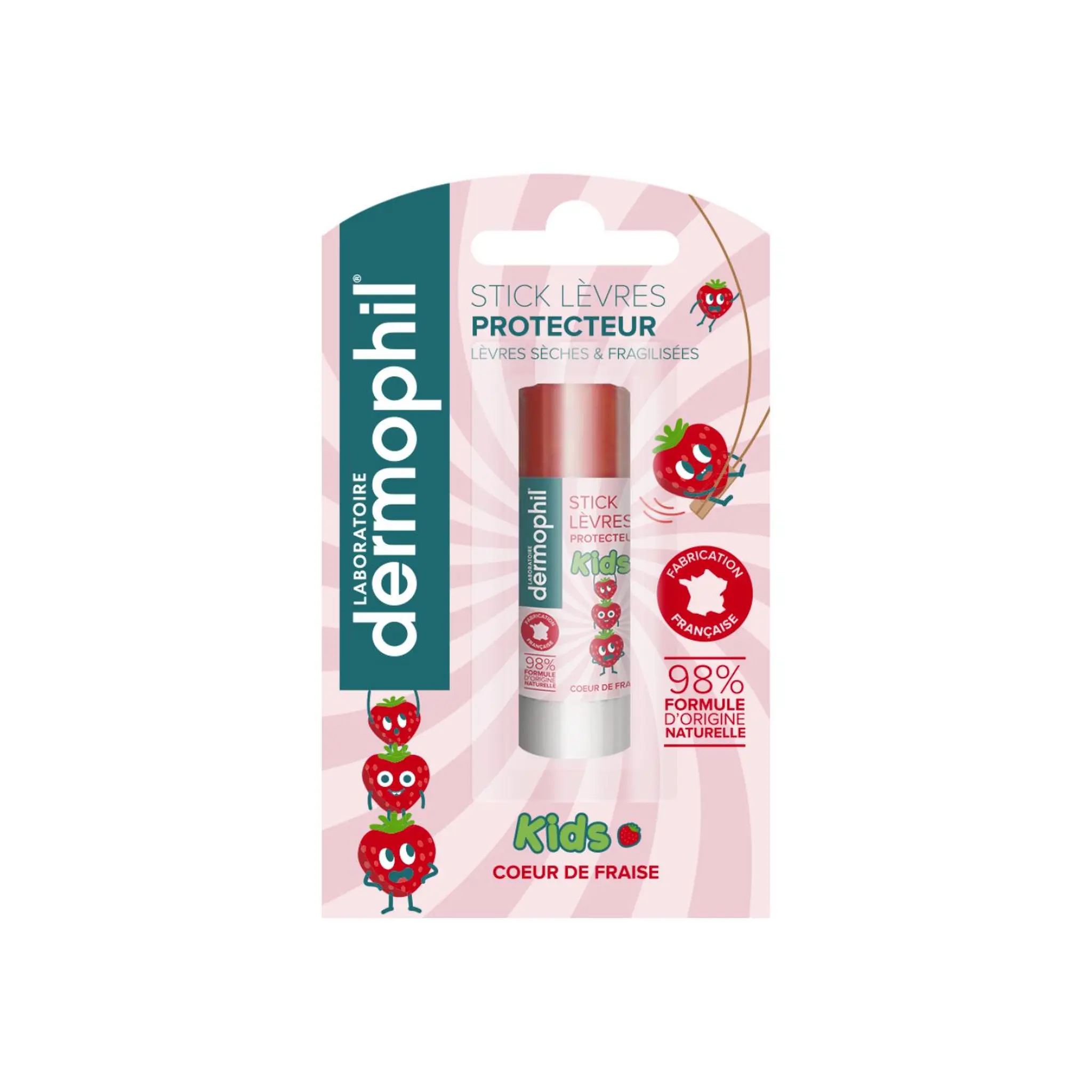 DERMOPHIL Kids Stick hydratant goût fraise gourmande