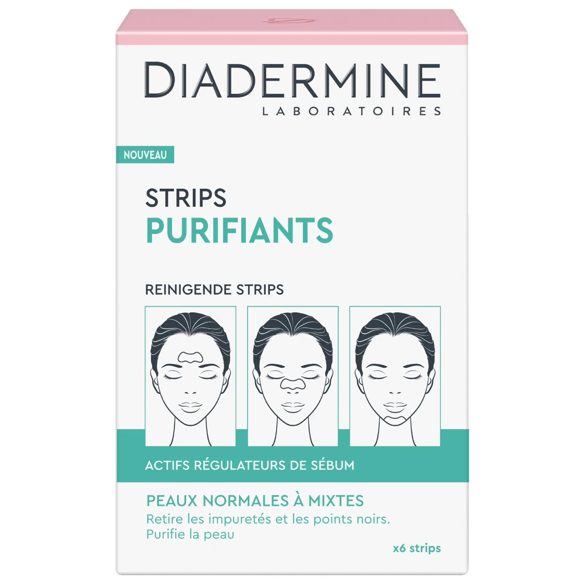 DIADERMINE Patchs purifiants anti-impuretés et points noirs peaux normales à mixtes