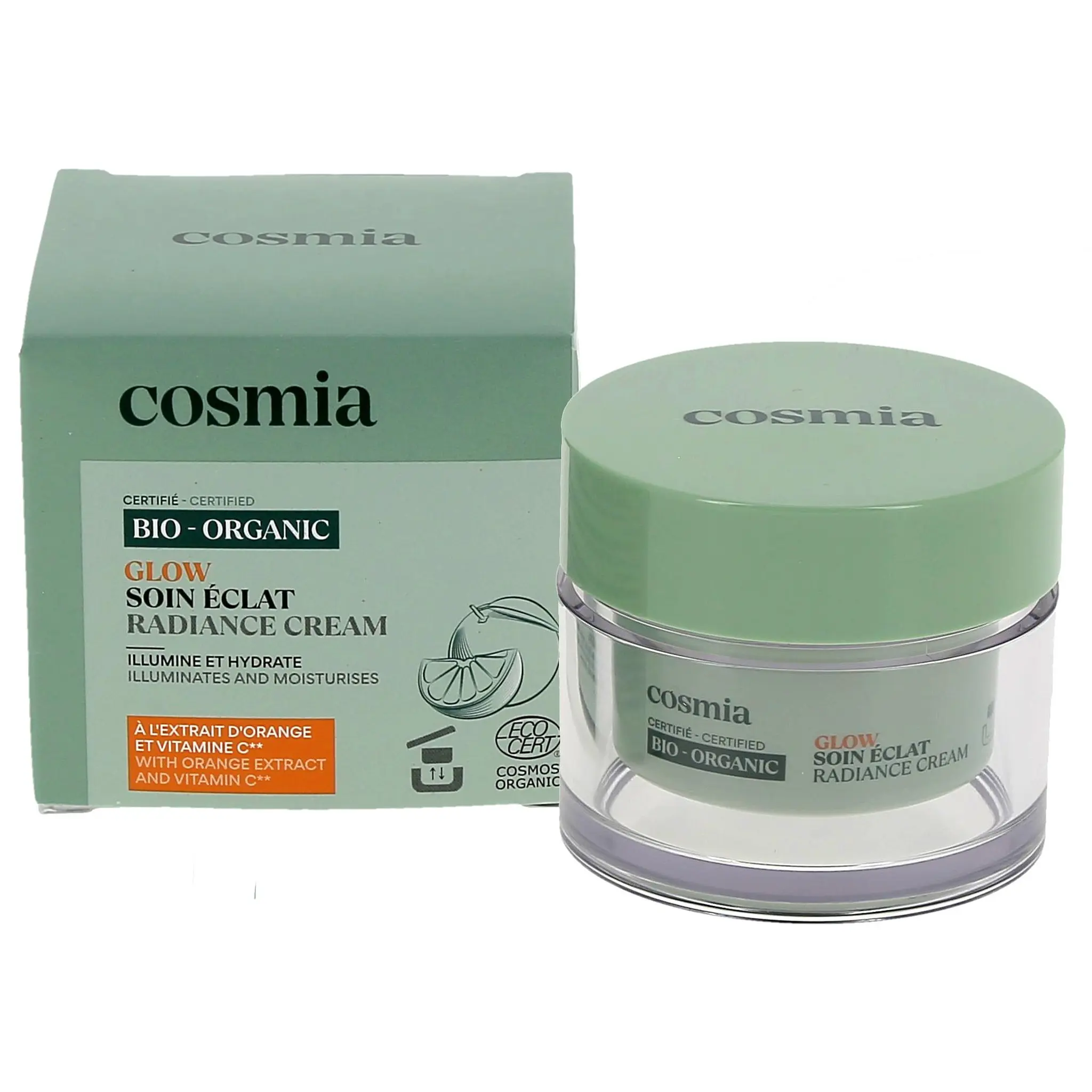 COSMIA BIO Glow Crème visage bio à l'extrait d'orange et vitamine C