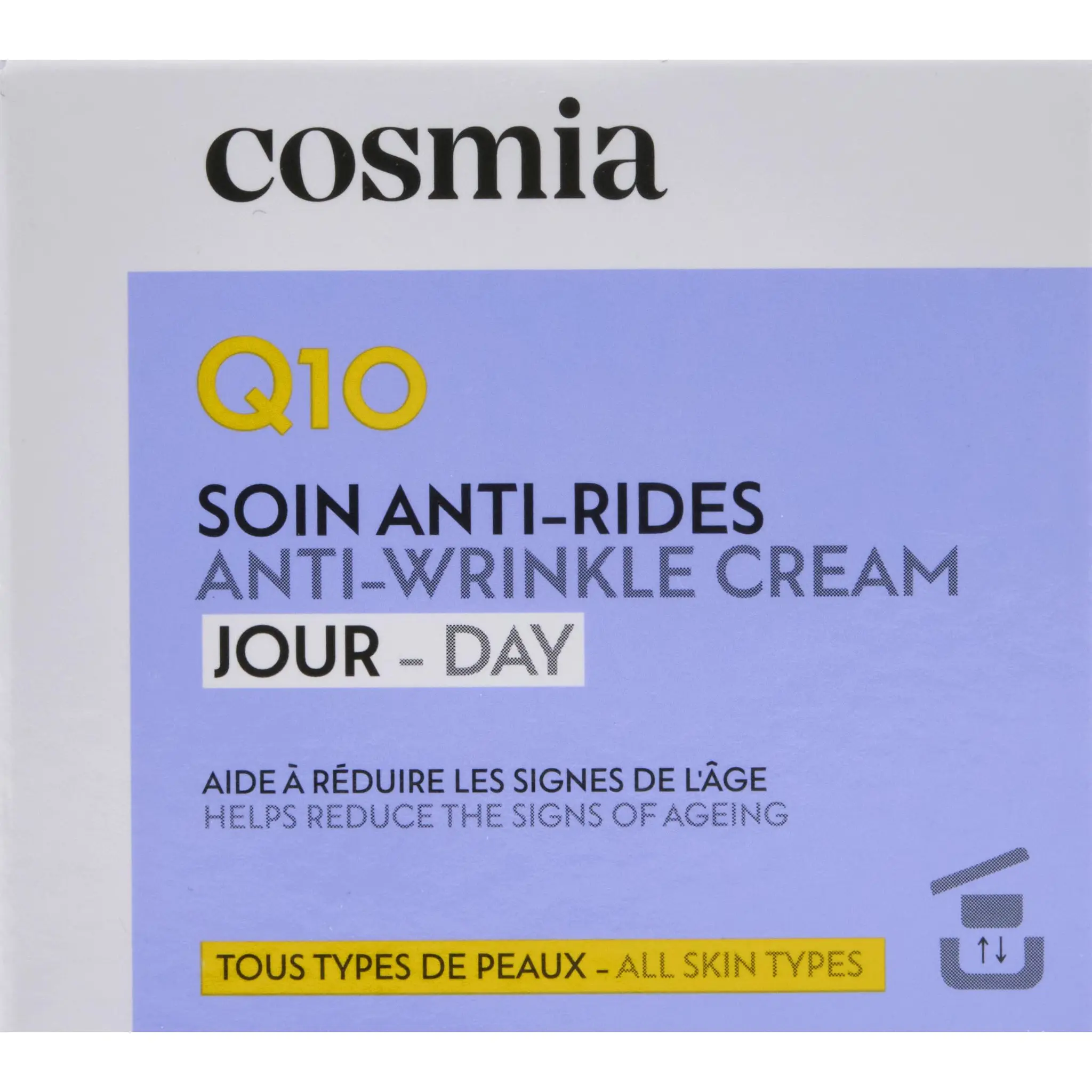 COSMIA Q10 Crème de jour visage anti-rides tous types de peaux