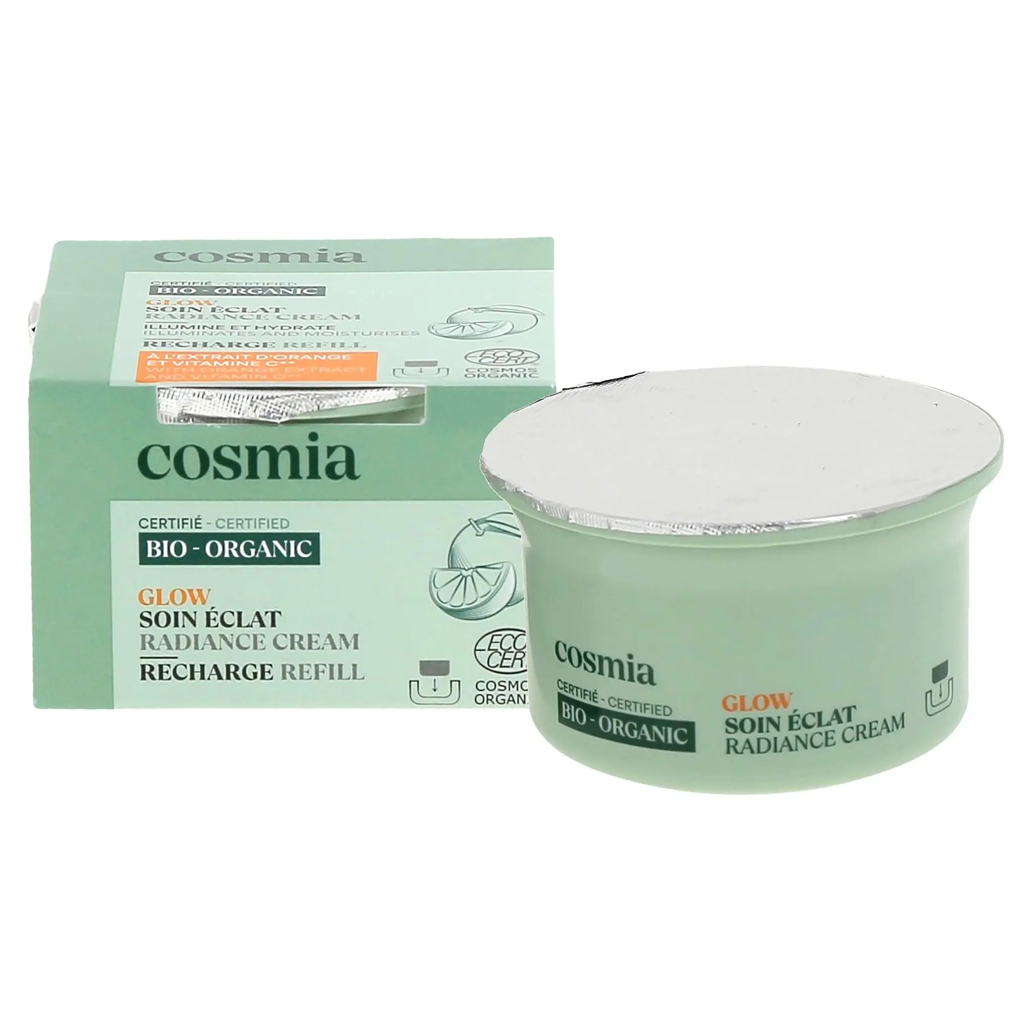 COSMIA BIO Glow Recharge crème visage bio à l'extrait d'orange et vitamine C