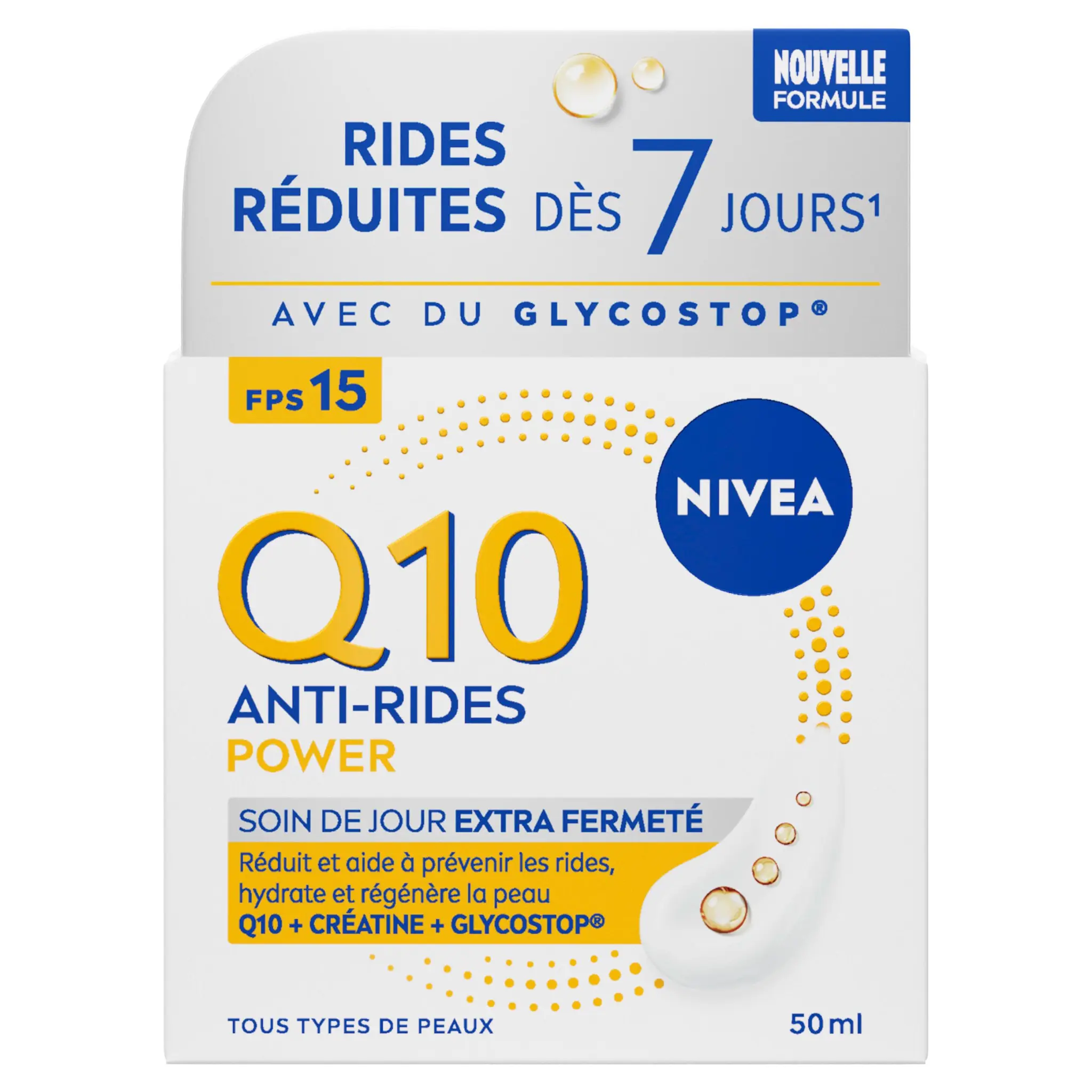 NIVEA Q10 Anti-Rides Power Soin de jour FPS15 à l'acide hyaluronique tous types de peaux