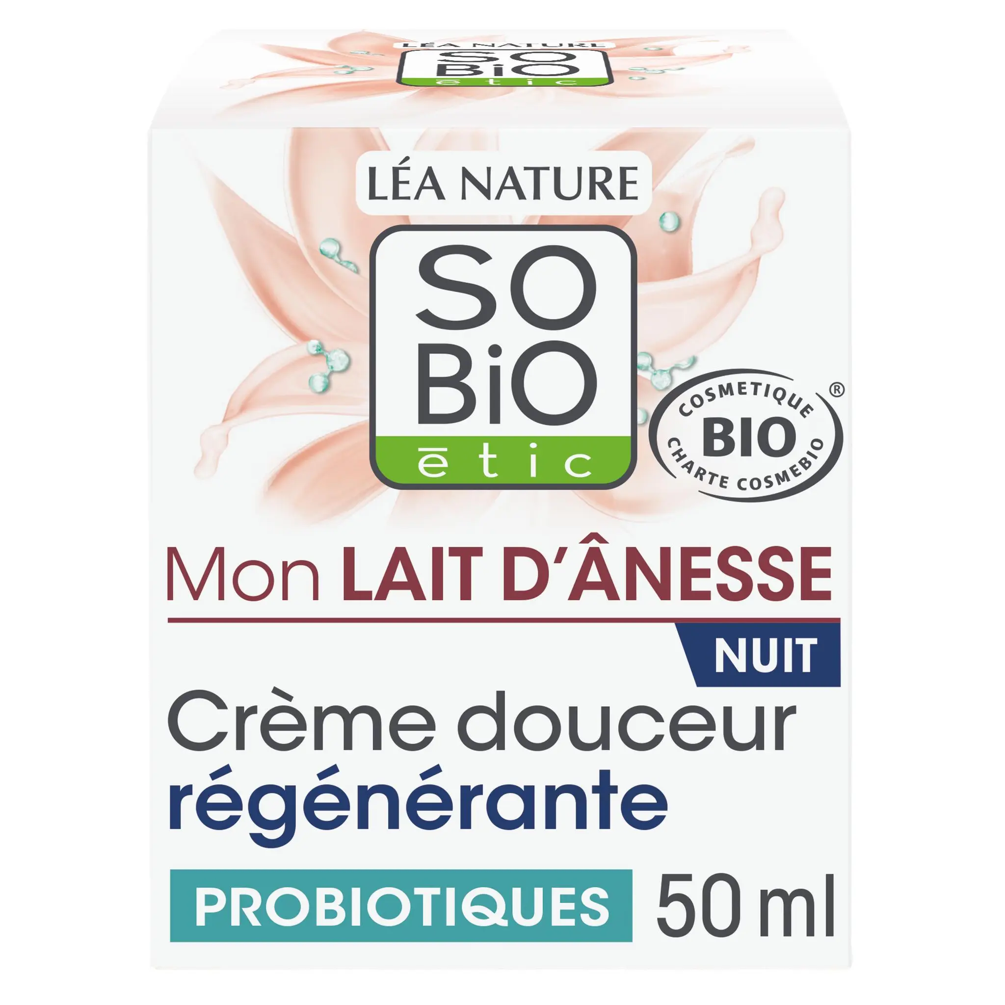 SO BIO ETIC Mon Lait D'Anesse Crème de nuit douceur régénérante tous types de peaux