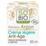 SO BIO ETIC Précieux Argan Crème légère anti-âge jour peaux normales à mixtes