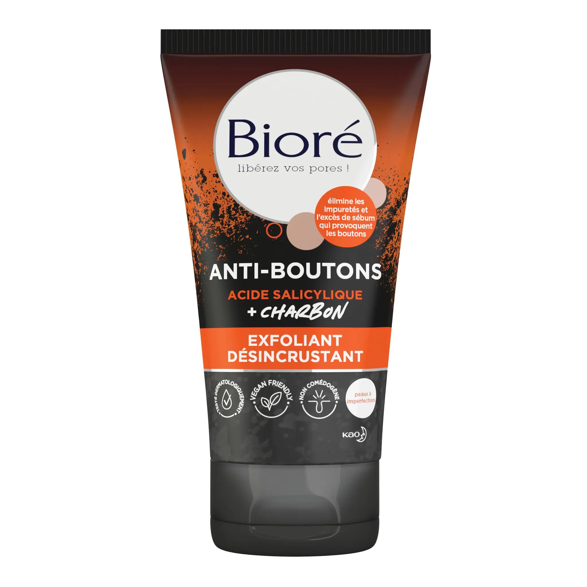 BIORE Exfoliant anti-imperfections charbon peaux normales à grasses