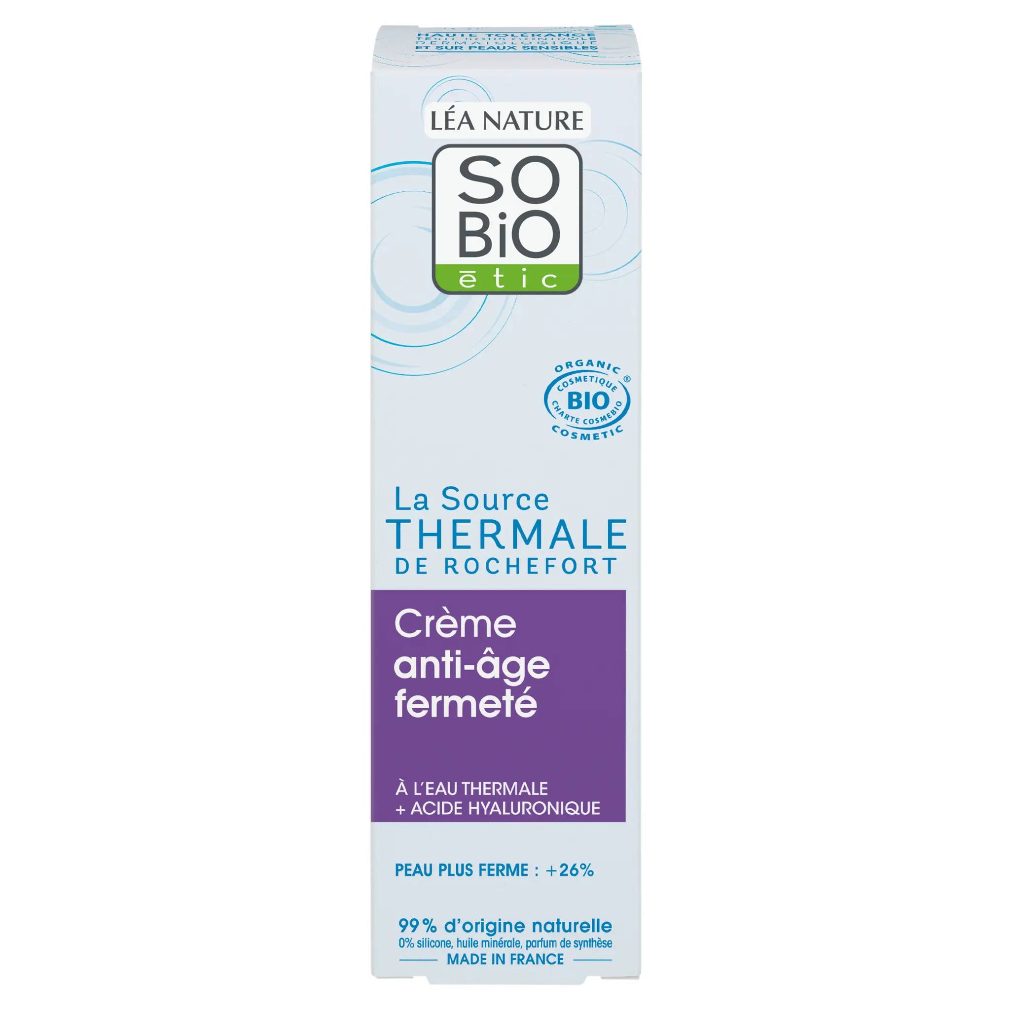 SO BIO ETIC Crème jour anti-âge bio à l'eau thermale et acide hyaluronique