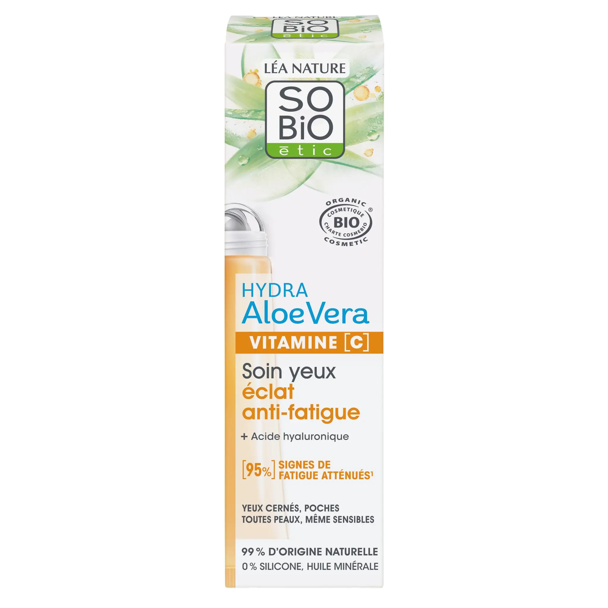 SO BIO ETIC Hydra Aloé Véra Vitamine C Contour des yeux éclat anti-fatigue yeux cernés et poches toutes peaux même sensibles