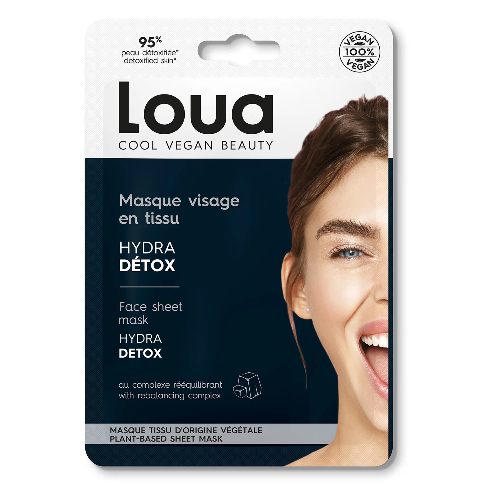 LOUA Masque visage en tissu hydra détox