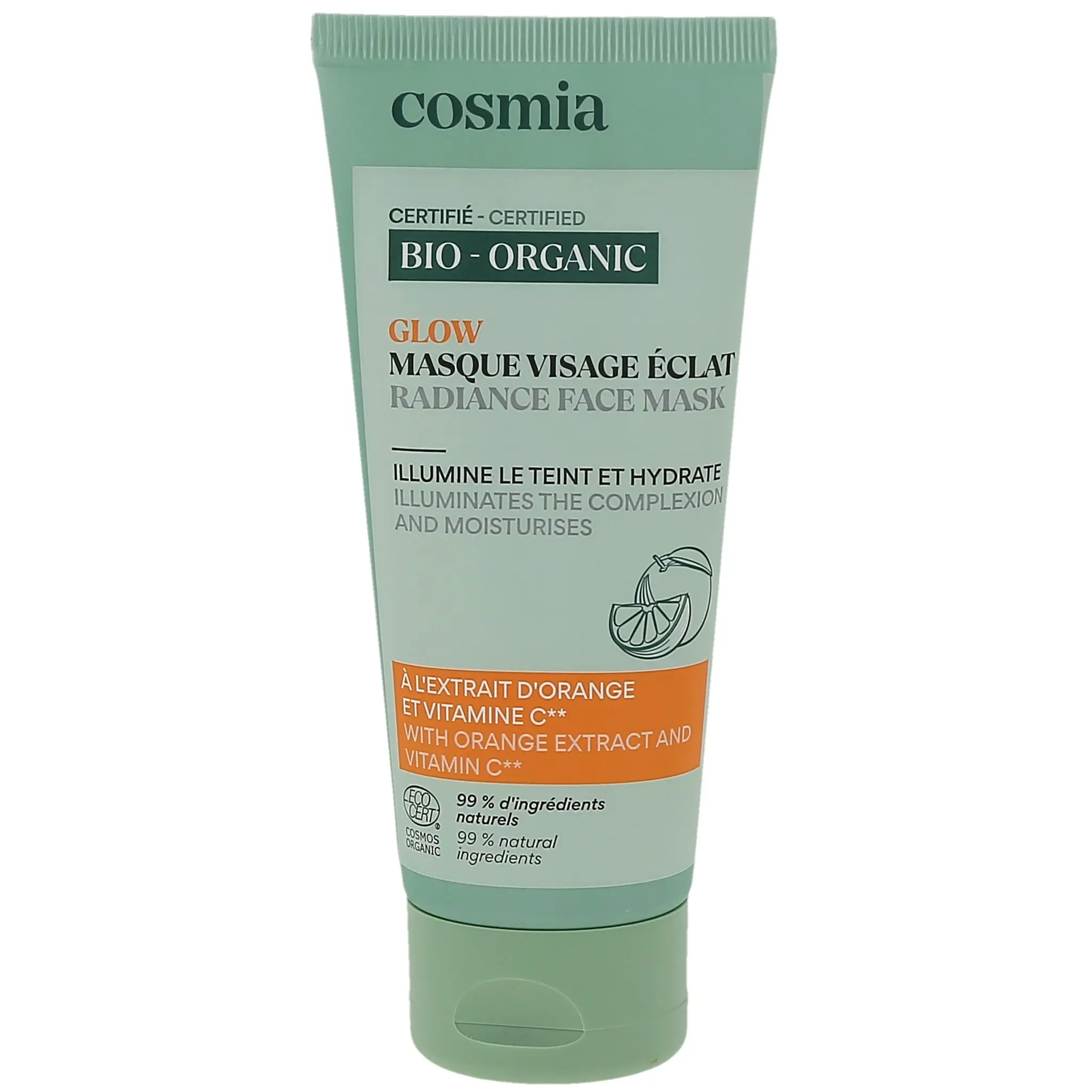 COSMIA BIO Glow masque visage éclat à l'extrait d'orange & vitamine C
