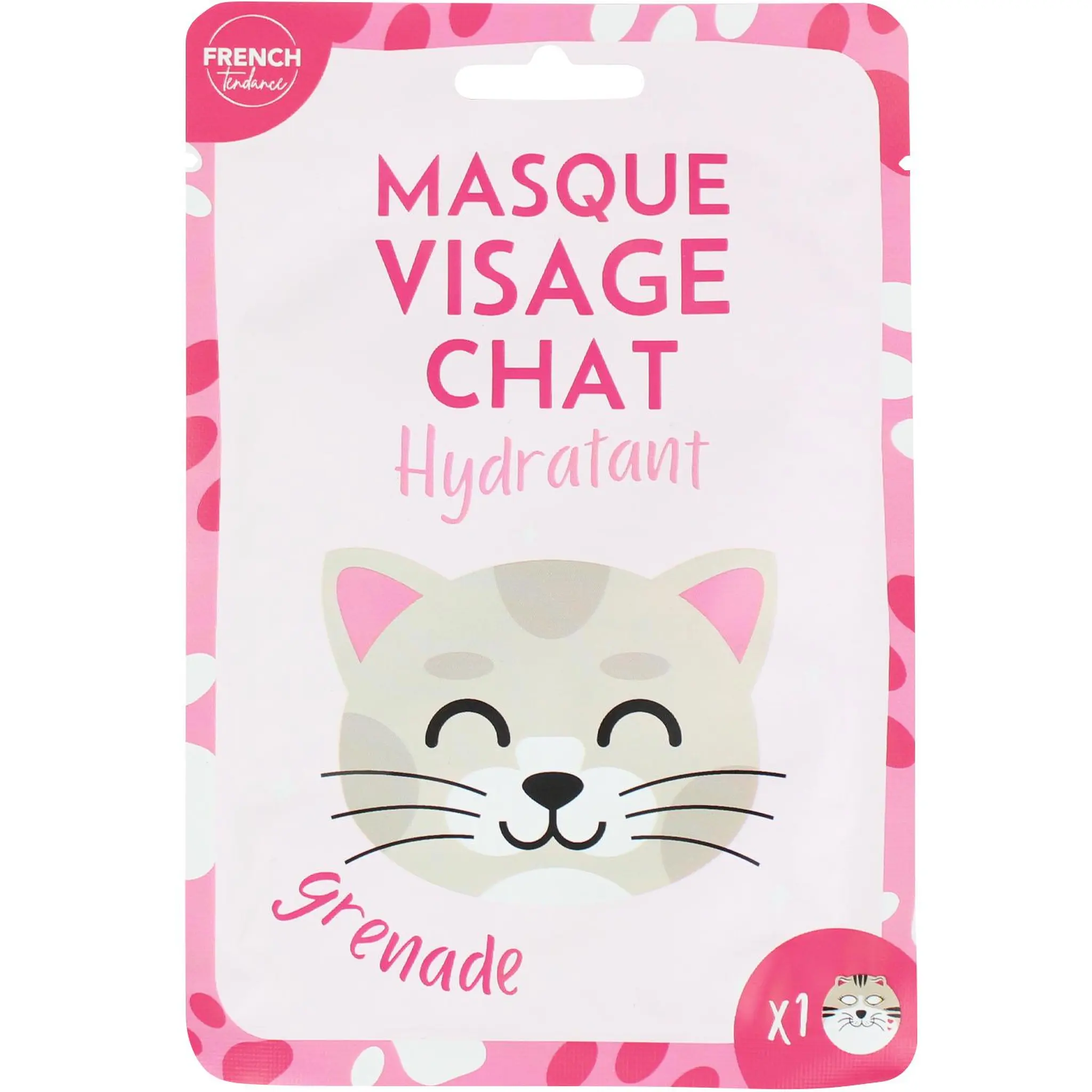 FRENCH TENDANCE Masque visage hydratant chat à la grenade