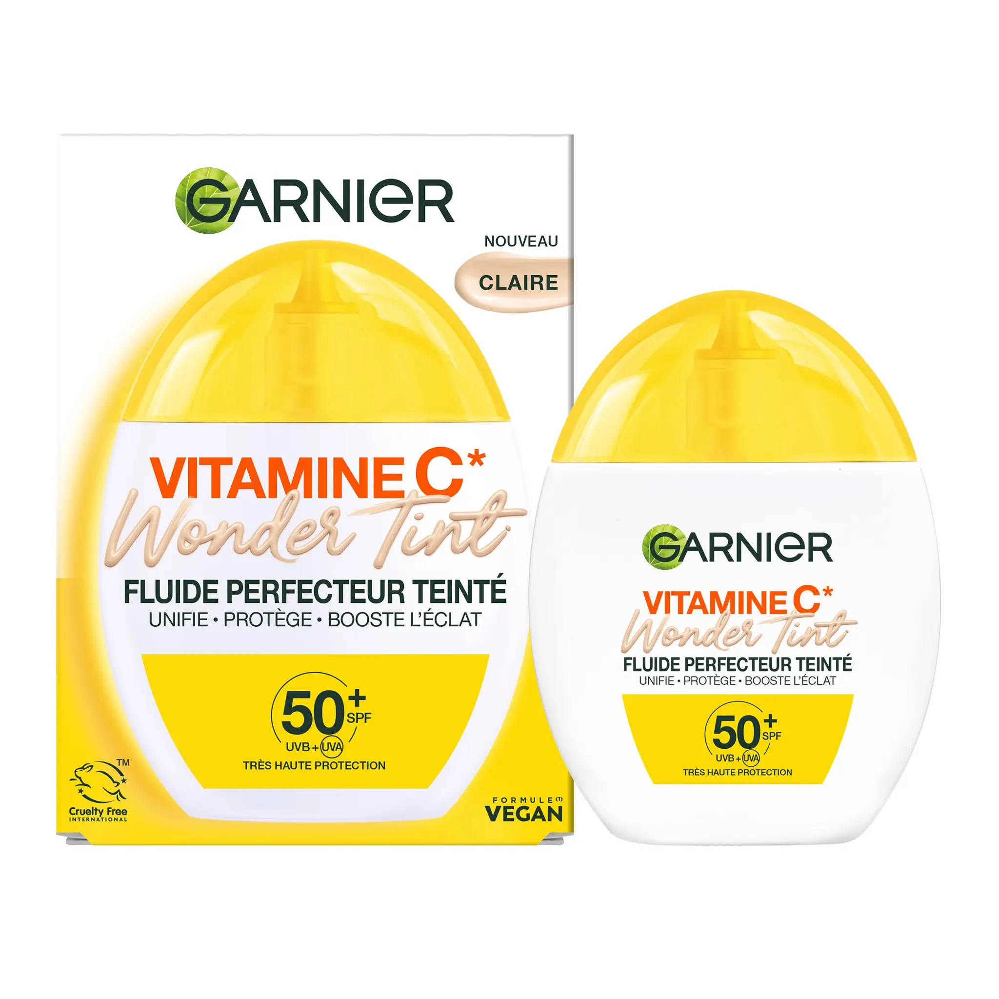 GARNIER Vitamine C wonder tint fluide perfecteur teinté SPF50+