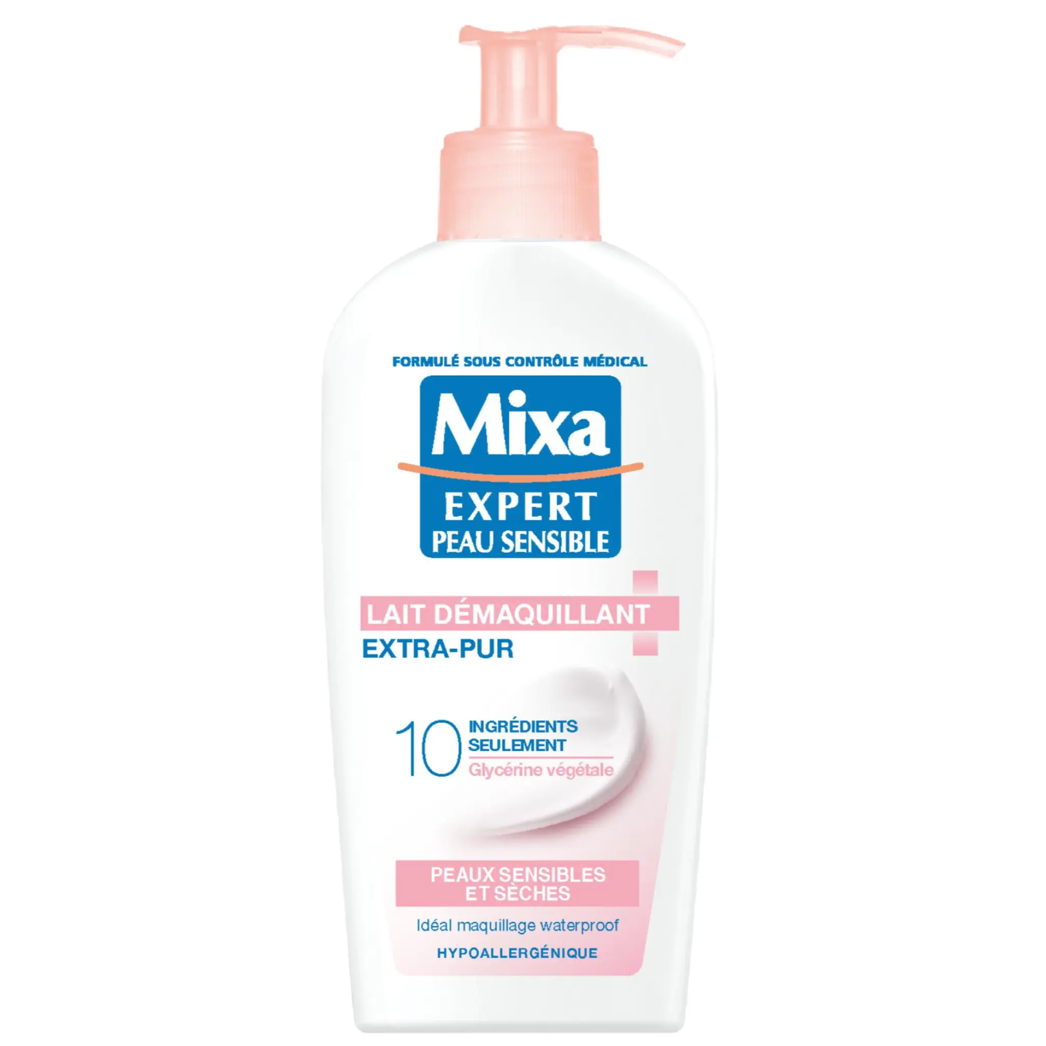 MIXA Lait démaquillant extra-pur pour peaux sensibles et sèches