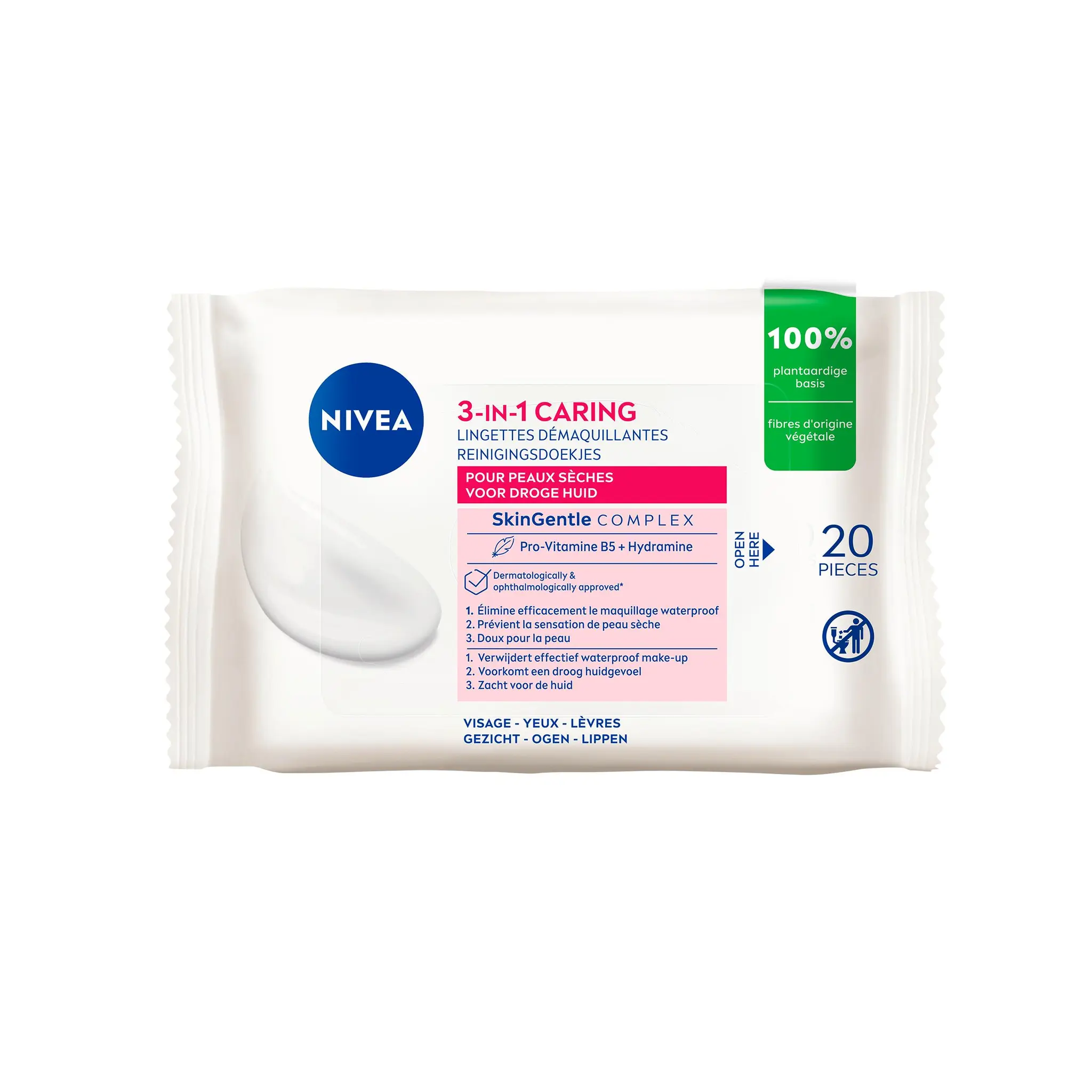 NIVEA Lingettes démaquillantes visage et yeux peaux sèches