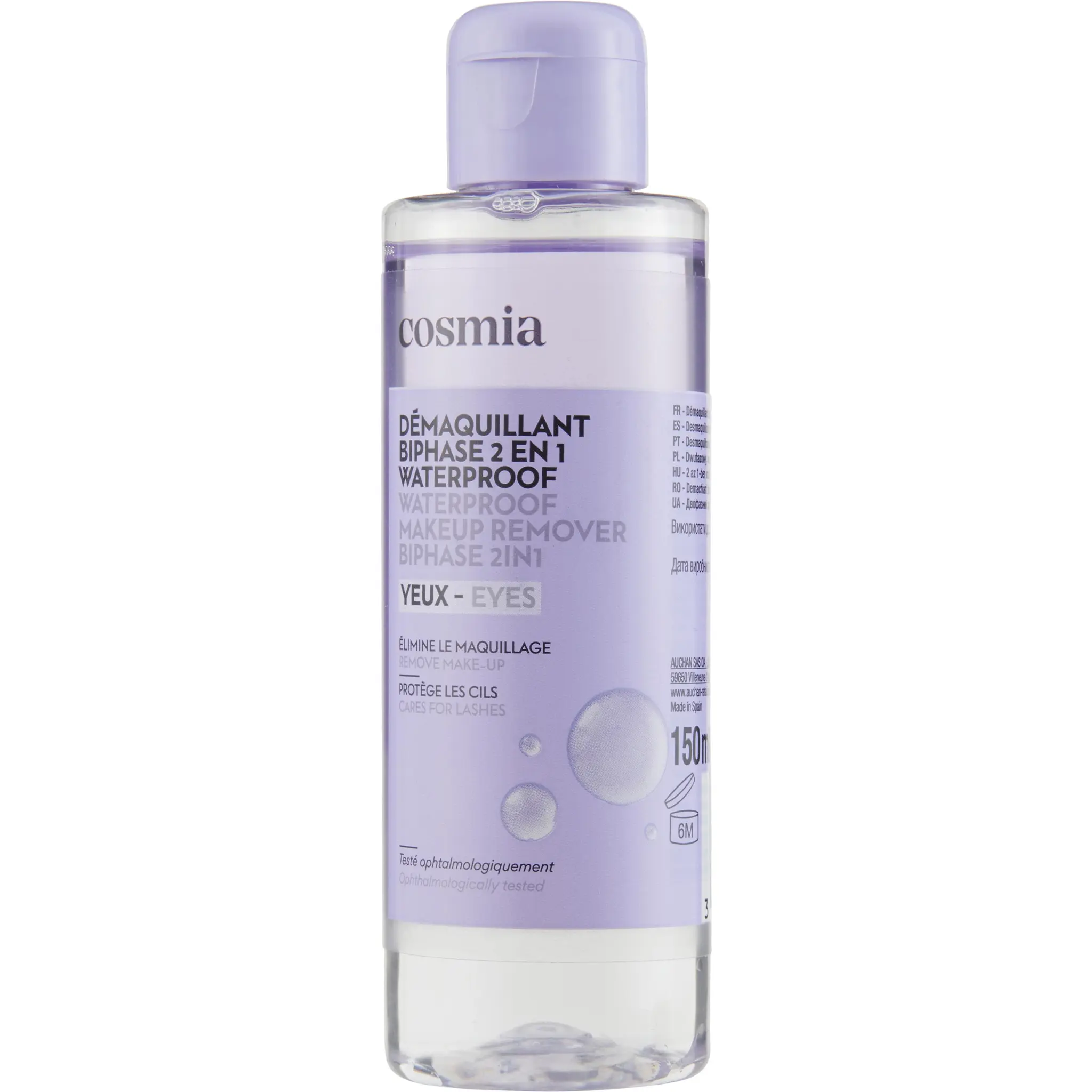 COSMIA Démaquillant pour les yeux biphase 2 en 1 waterproof