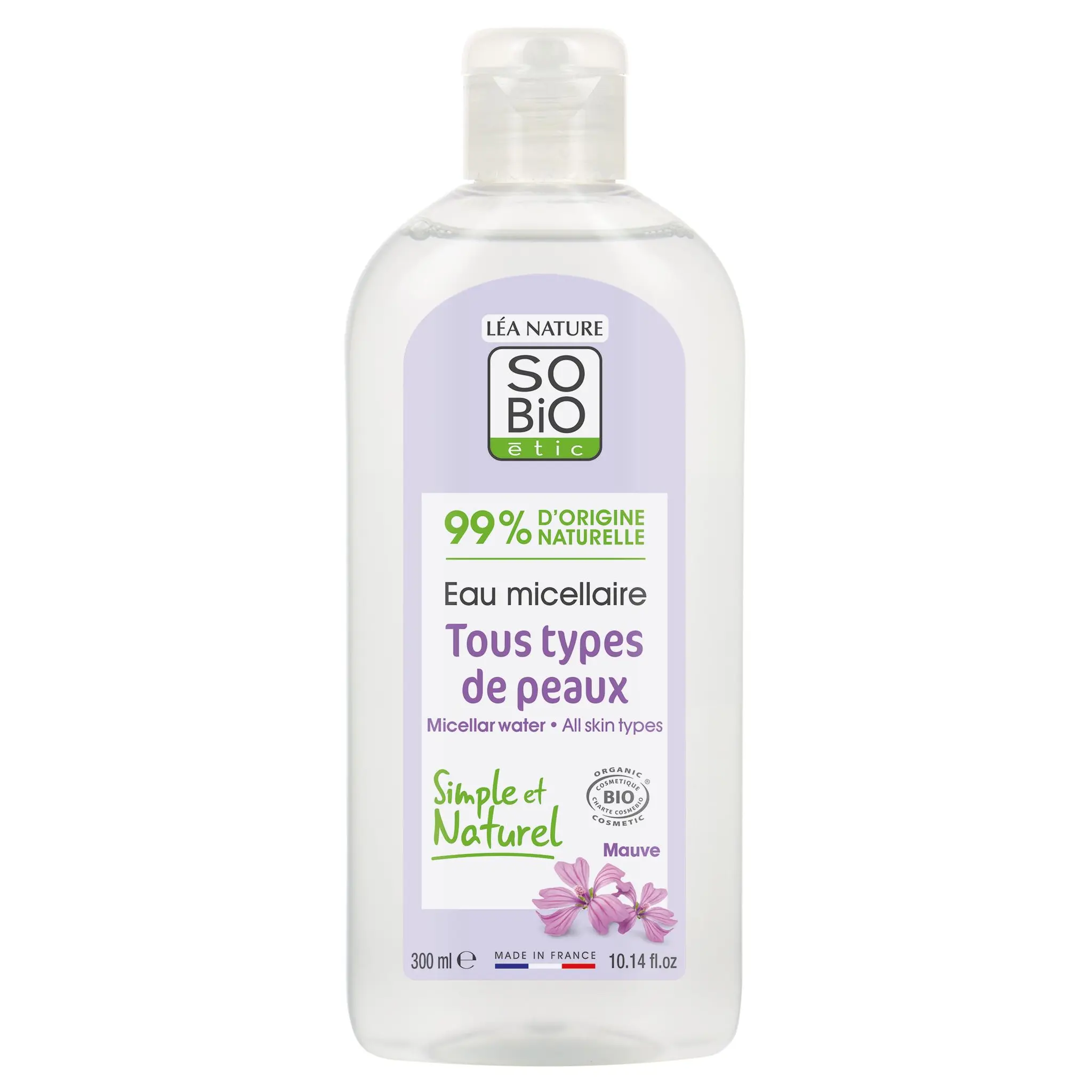 SO BIO ETIC Eau micellaire Mauve bio tous types de peaux