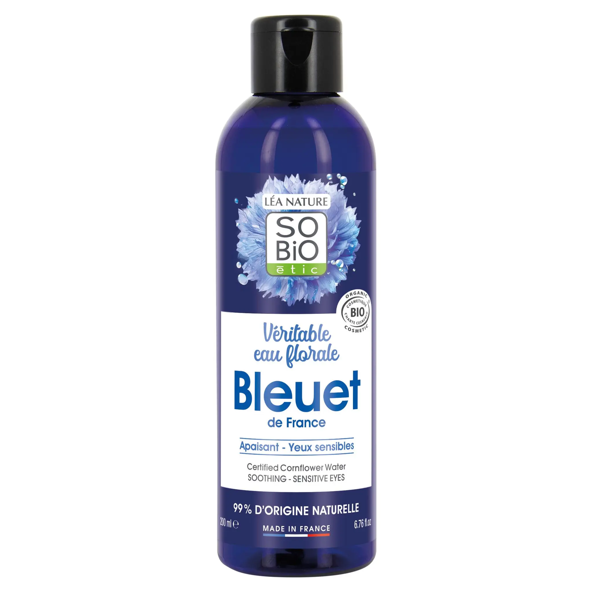 SO BIO ETIC Véritable eau florale bio bleuet apaisant pour yeux sensibles