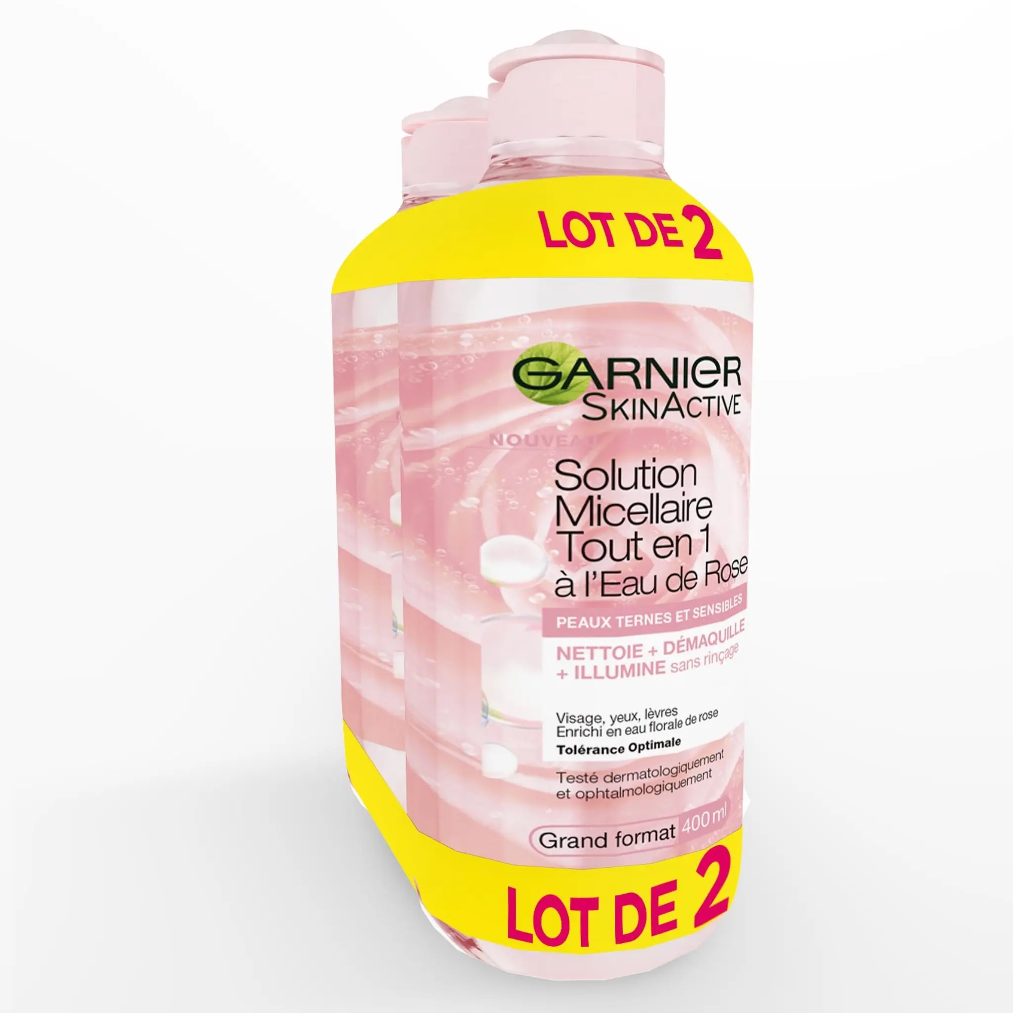 GARNIER Skin Active Solution micellaire tout en 1 à l'eau de rose peaux sensibles